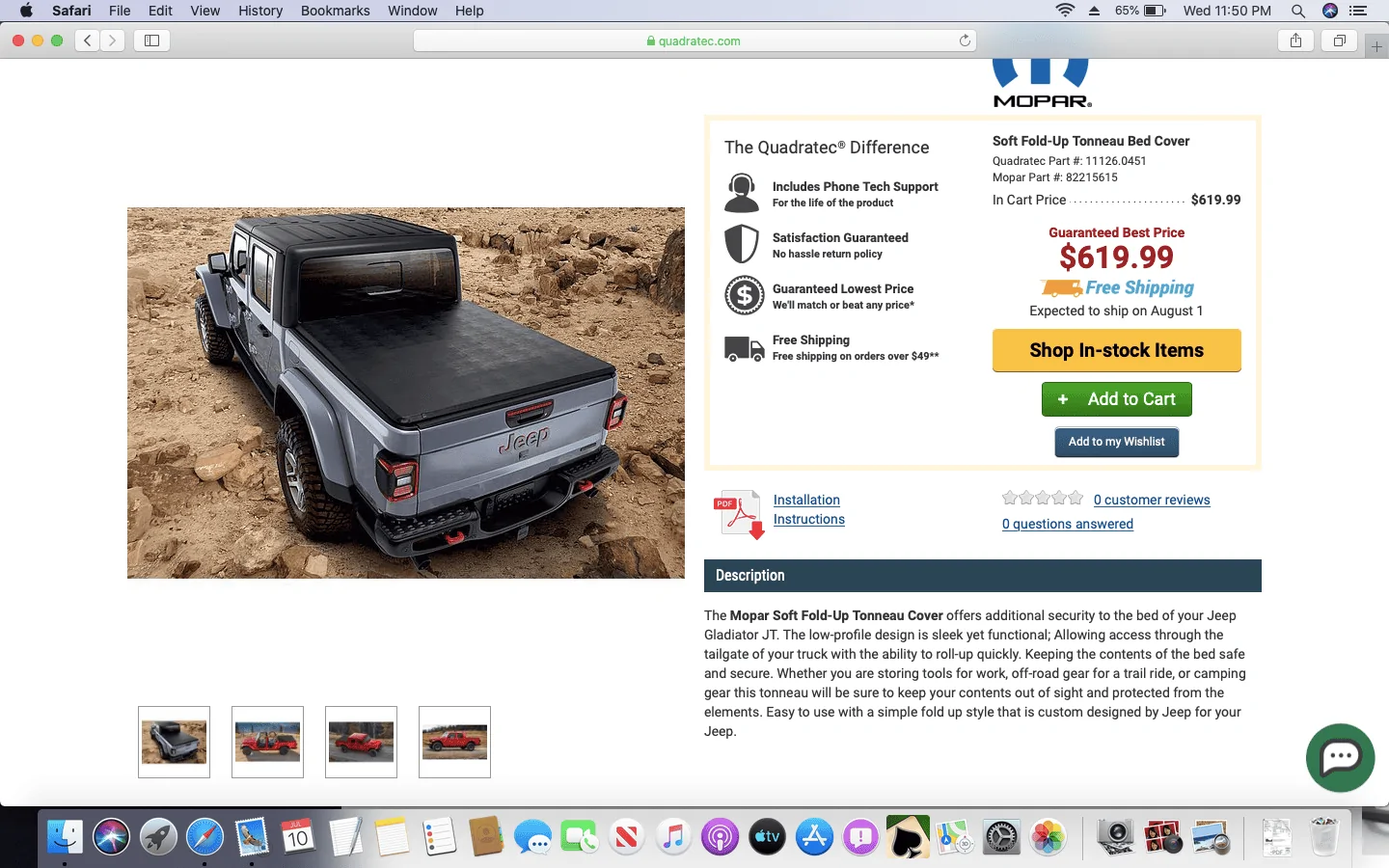 Jeep Gladiator All questions answered on OEM Soft Tonneau Cover? Screen Shot 2019-07-10 at 11.50.26 PM