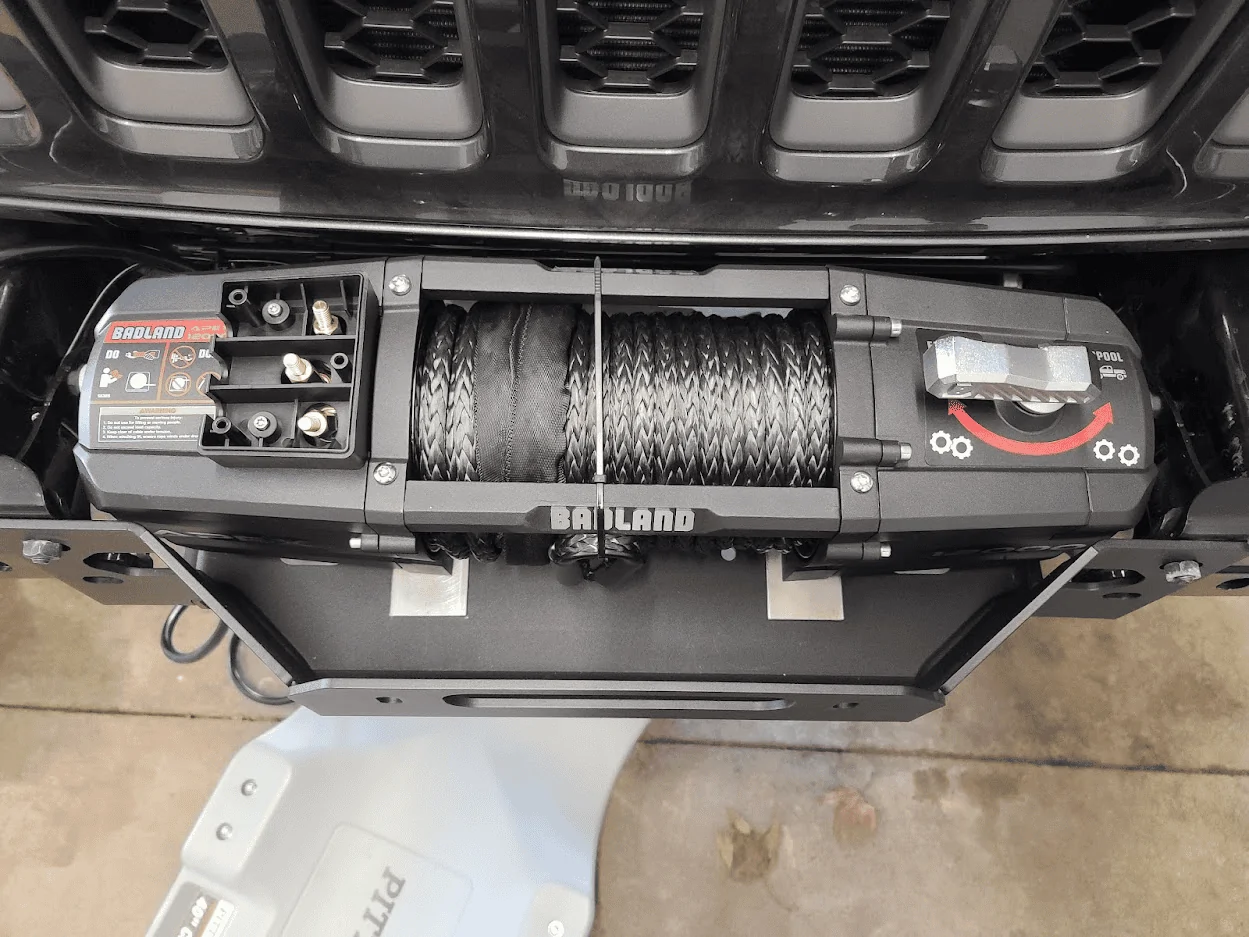 Jeep Gladiator New Apex 12K Harbor Freight winch Install 1645459486163