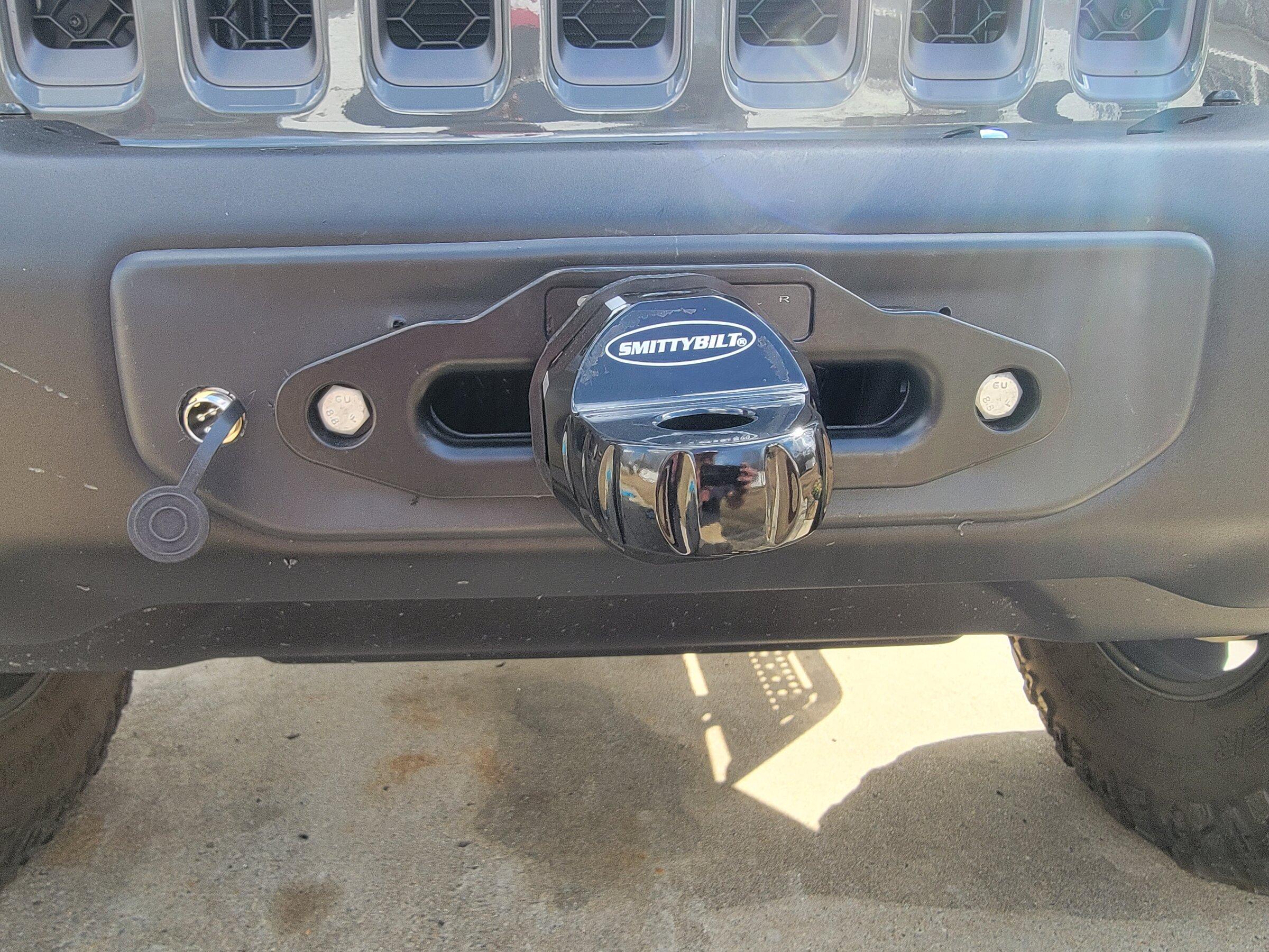 Jeep Gladiator Zeak Winch Install / Rugged Ridge Winch plate installed 20220221_140951