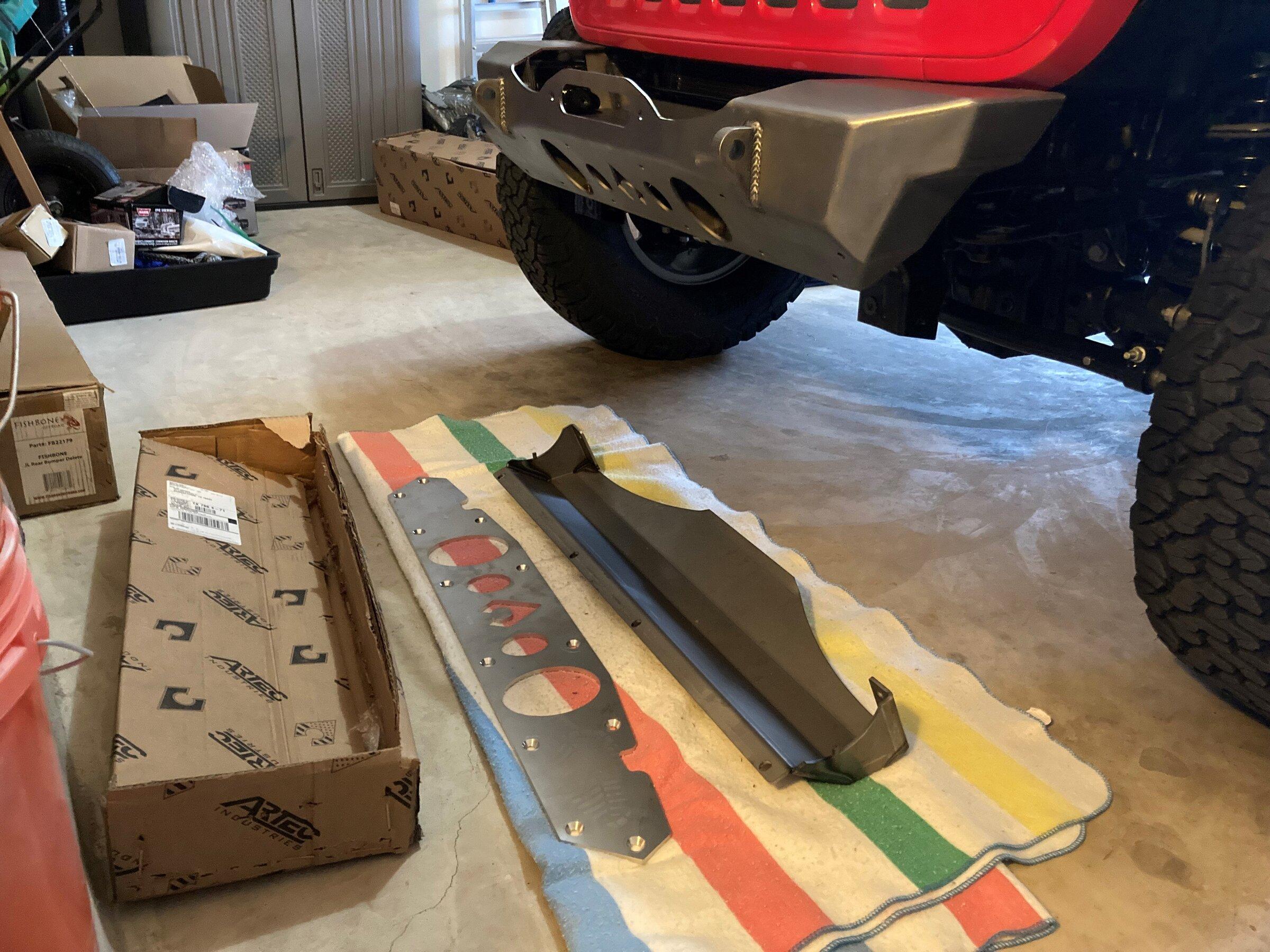 Jeep Gladiator NEW Artec Industries Nighthawk Front Bumper and Sway Skid Plate bumps