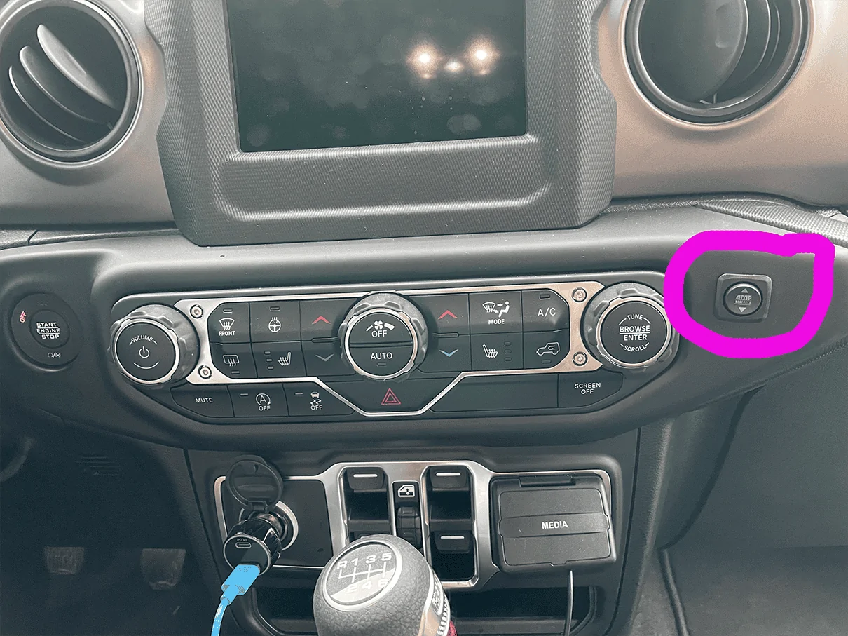 Jeep Gladiator Powersteps XL JT AMP-XL-OverrideSwitch