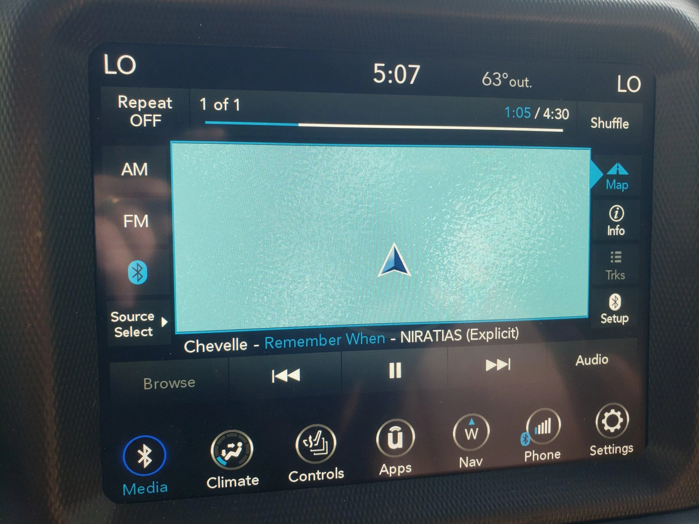 Jeep Gladiator No GPS info no map info after radio update 20220226_102806
