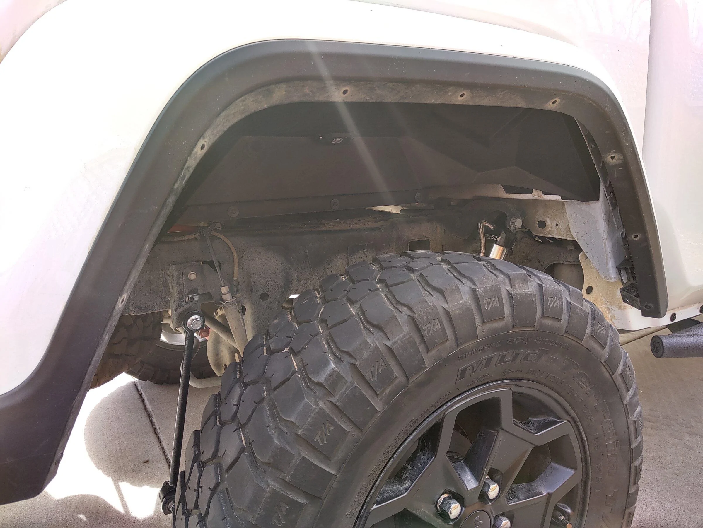 Jeep Gladiator Rugged Ridge rear inner fender liners IMG_20220226_123607878_HDR