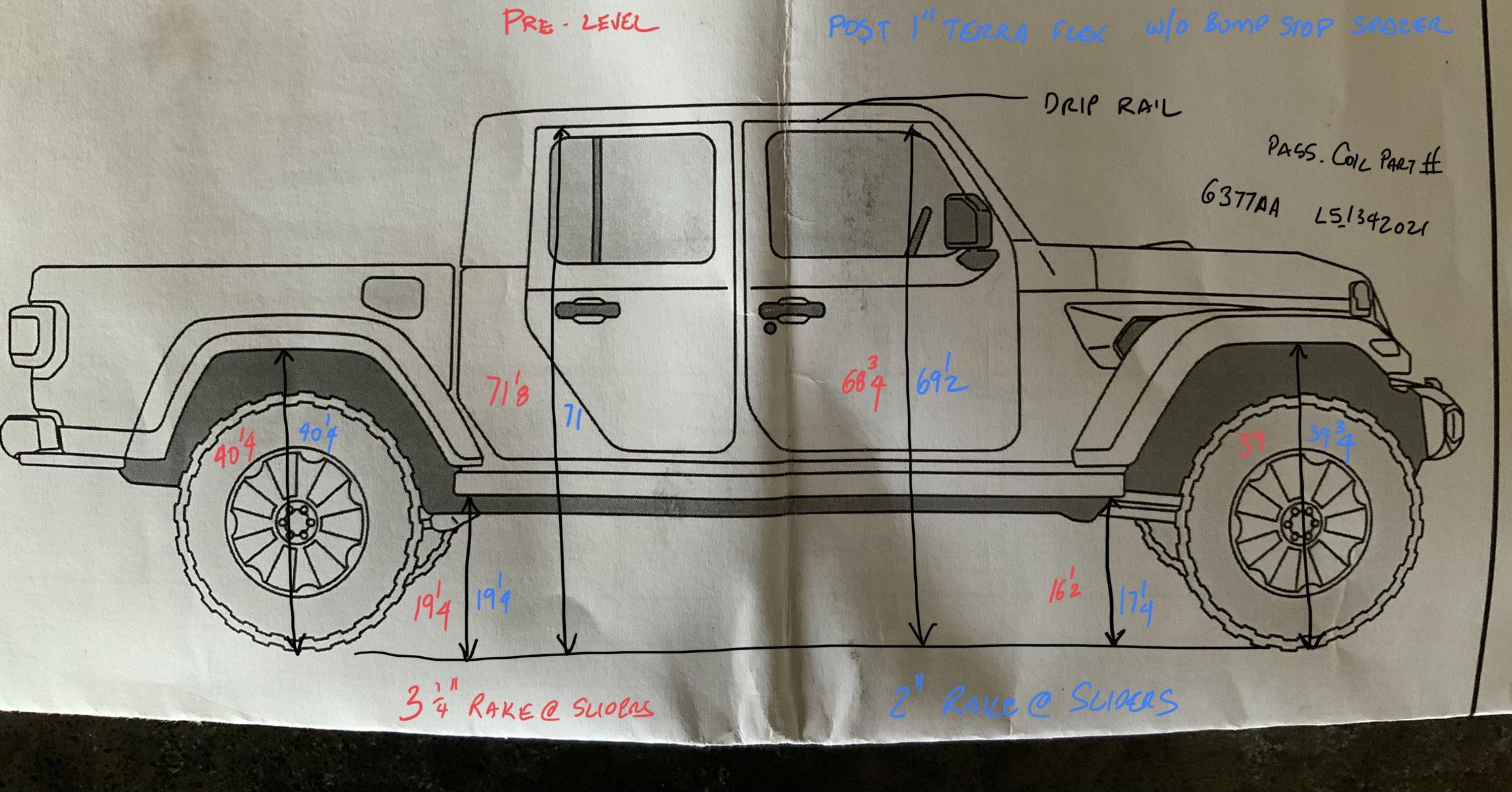 Jeep Gladiator 1” Terra Flex w/o bump stop spacer on EcoD 98883700-BCF6-4548-B373-47BE4F89EC42