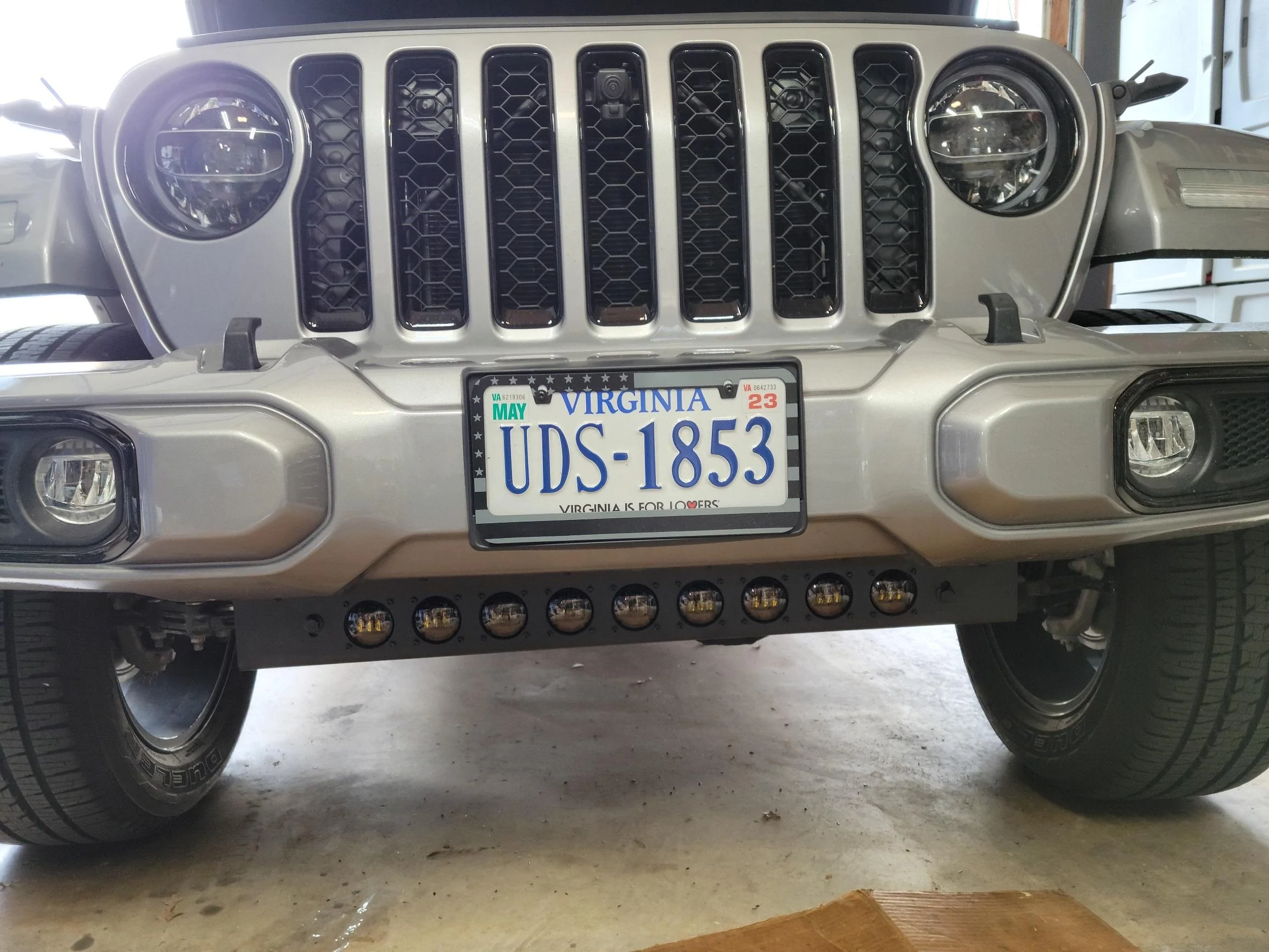 Jeep Gladiator LED Aux Light Integrated Front Skid Plate Concept Oracle LED Light Bar JT HA Resized