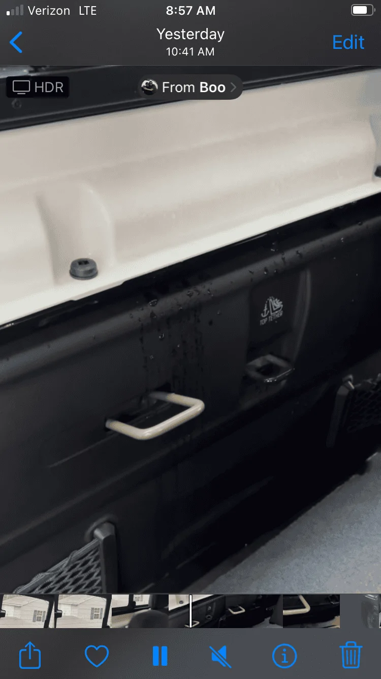 Jeep Gladiator Roof leak in back C4FC517E-11E6-4374-BBA1-D8943B340B39