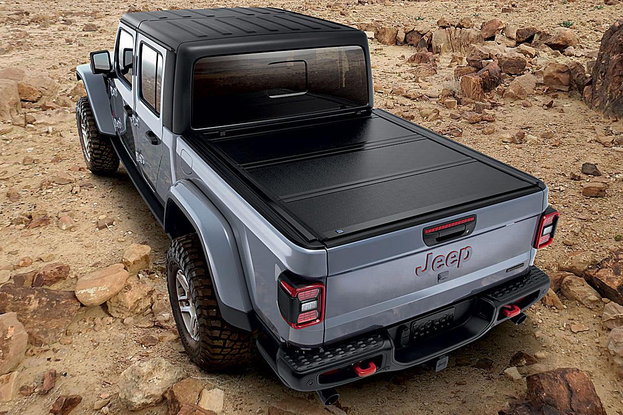 Jeep Gladiator Mopar Hard Tri-Fold Tonneau Cover $500 mopar-82215616-hard-tri-fold-tonneau-cover-jeep-gladiator-jt_0