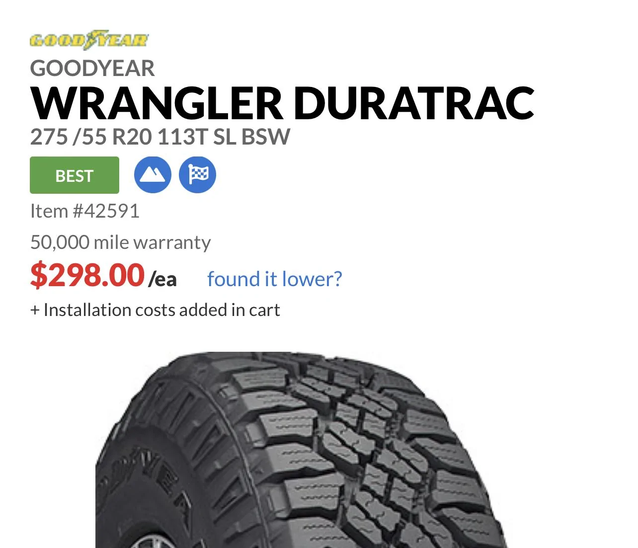 Jeep Gladiator Mopar Buy 3 Tires Get get 4th for $1.00 0E1FE7BE-AB4A-4A8B-A5DE-A32B017C3D8A
