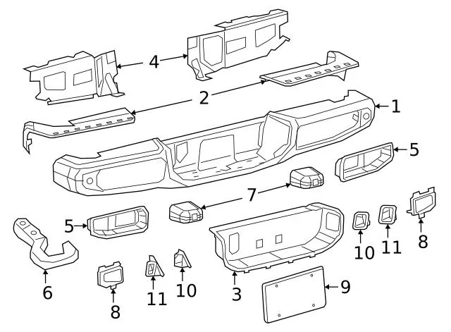Jeep Gladiator Rear OEM Bumper - Minor Scuffs DEB0CA0F-82E2-473F-AF09-5BE6F5DAFD67_1_102_o