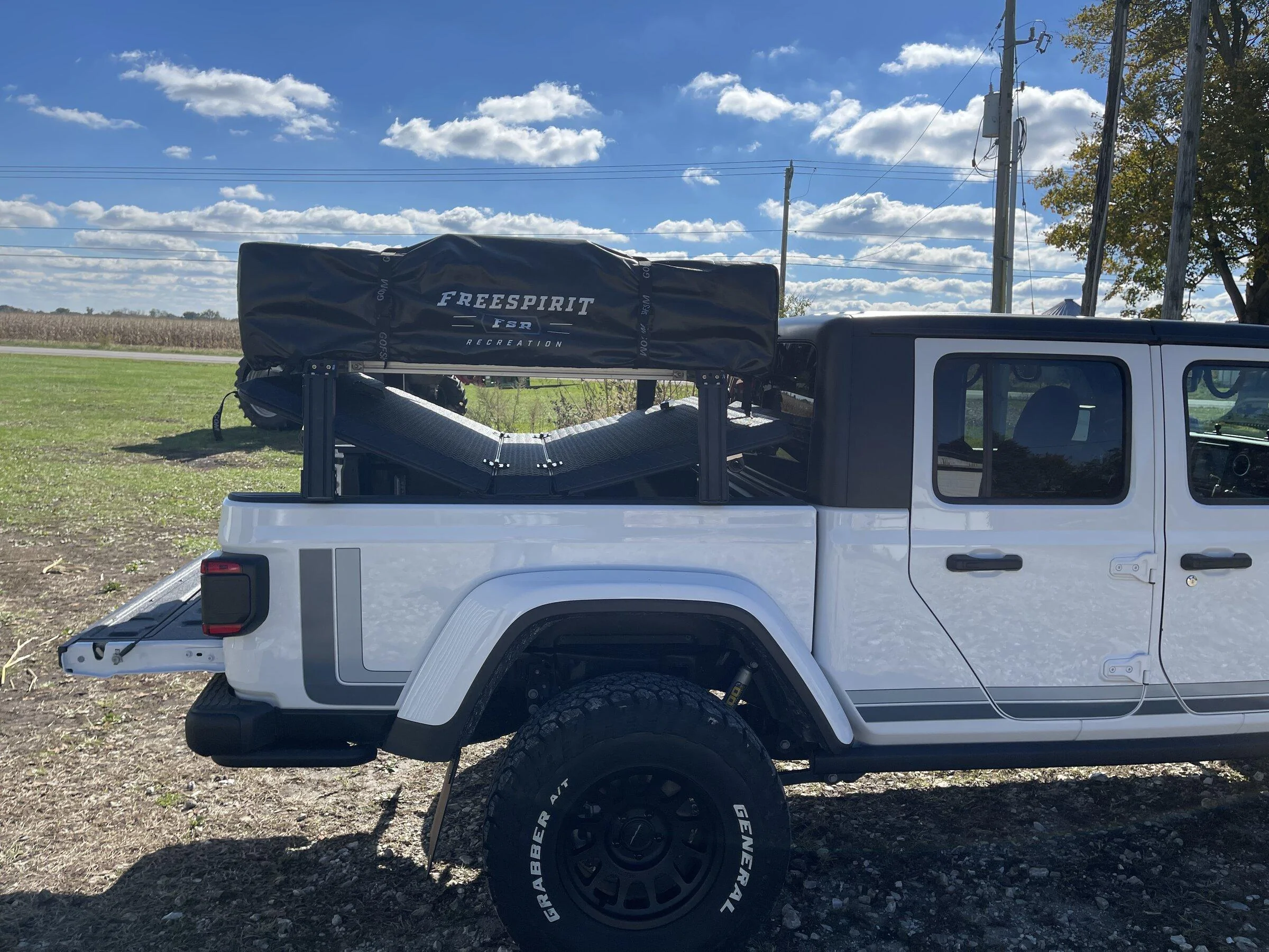 Jeep Gladiator Lets see those bed rack and tent combos! 6B5652D1-B6EB-45A6-AB1F-EAD42A598A85