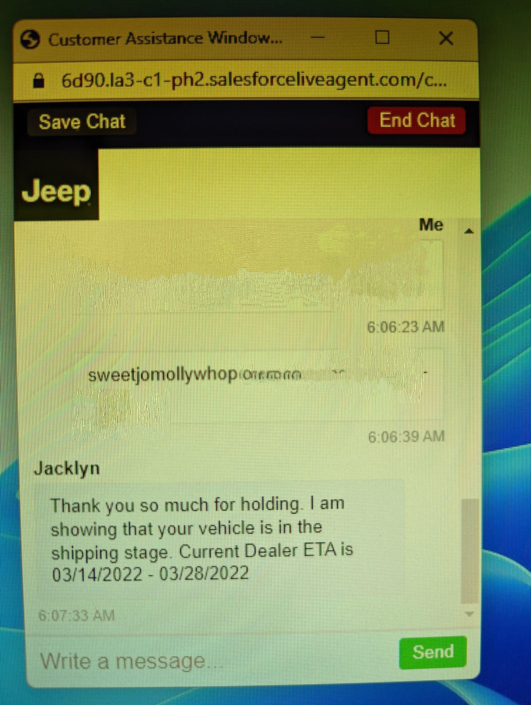 Jeep Gladiator Gladiator Window Sticker and Build Sheet Order Tracking PXL_20220307_140812323~2