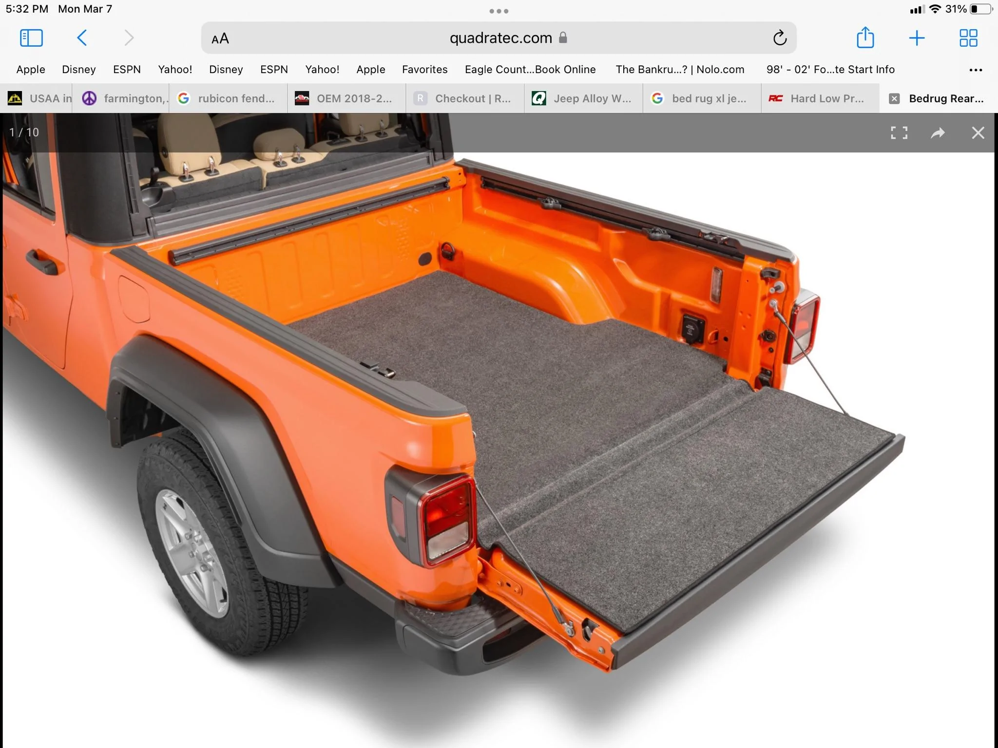 Jeep Gladiator Rough Country hard tonneau and bedrug xl 7A930B20-5A01-40B9-87DB-C27FD00E21FB
