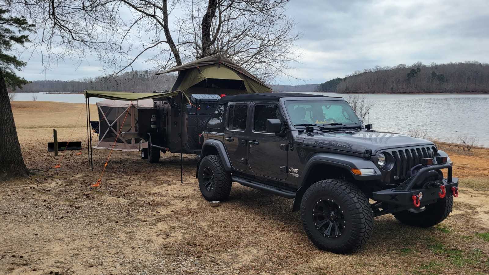 Jeep Gladiator Sharing some pics of my Xpedition Voyager overland trailer build 20220305_122513