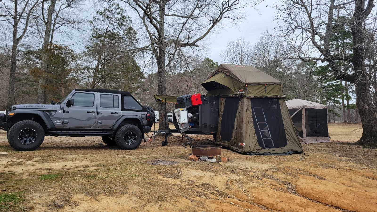 Jeep Gladiator Sharing some pics of my Xpedition Voyager overland trailer build 20220305_122532