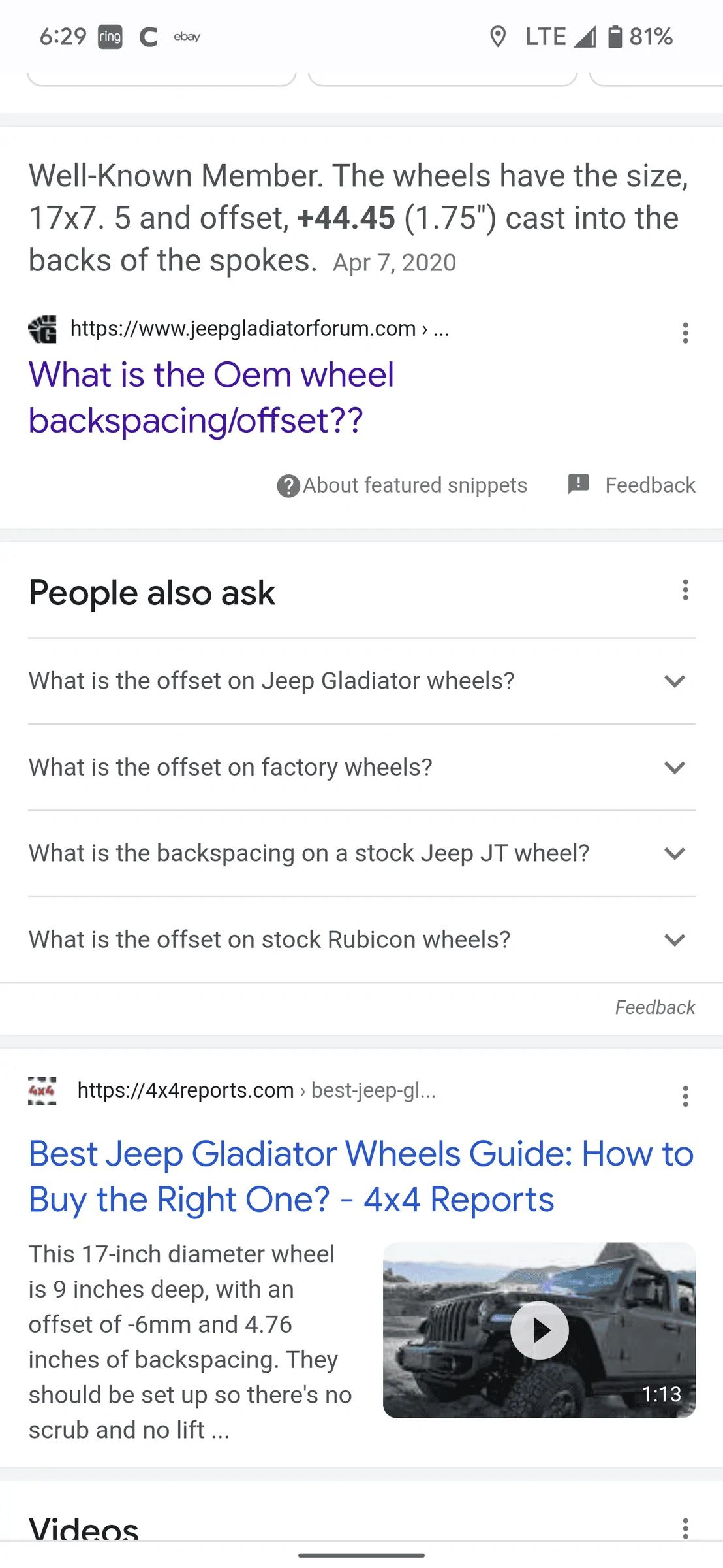 Jeep Gladiator For those of you running 37s Screenshot_20220311-182934