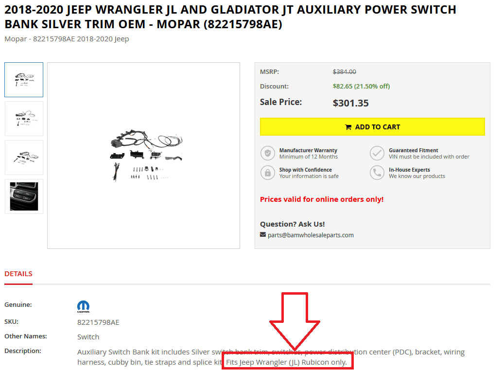 Jeep Gladiator PSA: Mopar Aux Switch Bank in Mojaves 1647104524430