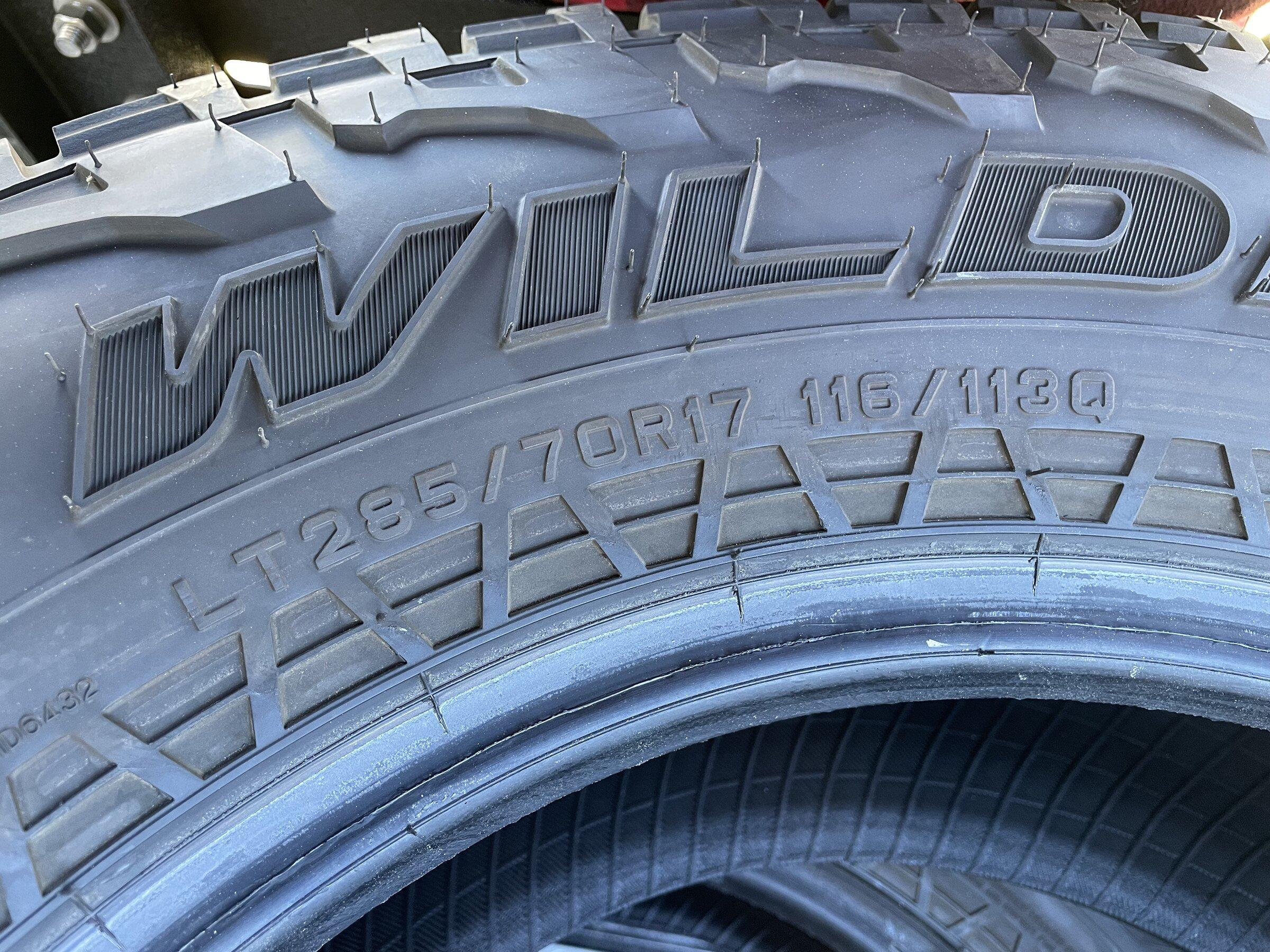 Jeep Gladiator (Basically) Brand New Tires - Mojave Stock Wild Peak A/T LT285/70R17 IMG_2565