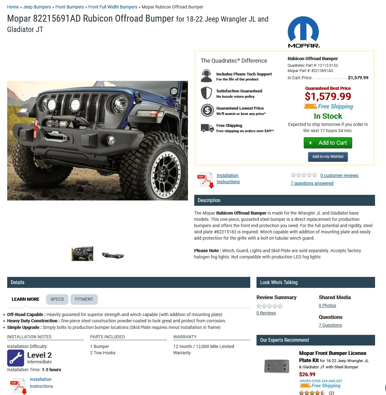 Jeep Gladiator Purchased a brand-new Rubicon bumper for my gladiator Rubicon. What do I have? 1647394049321