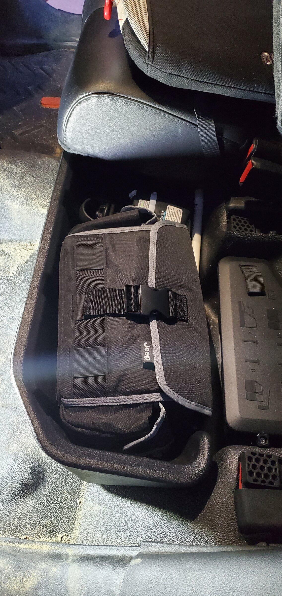 Jeep Gladiator The Mopar molle front seatback bags are great! 20220315_190834