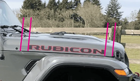 Jeep Gladiator Rubicon lettering placement 1647488366255