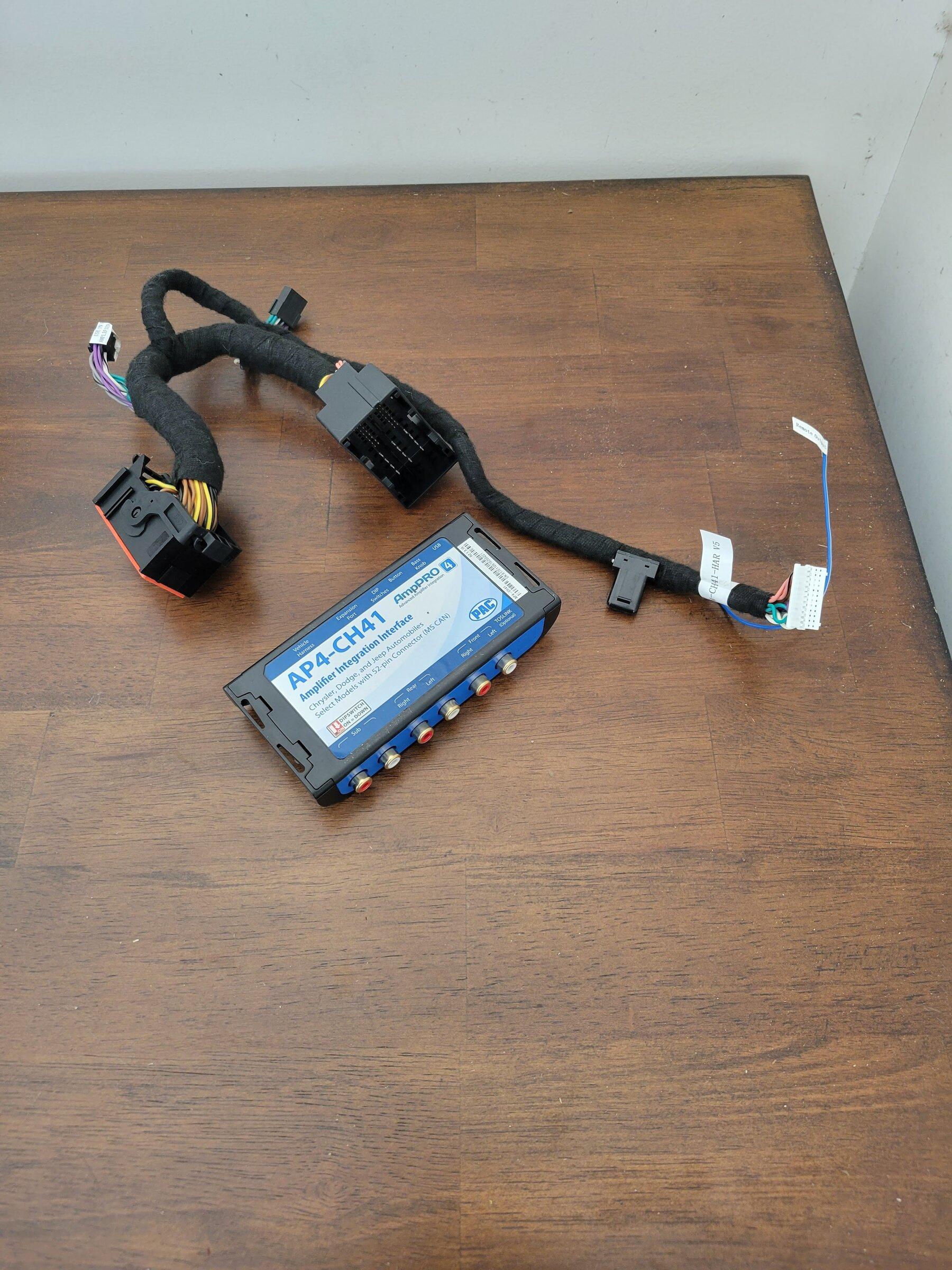 Jeep Gladiator FS: PAC AmpPRO AP4-CH41 amp interface, Alpine amplifier 20220317_124200