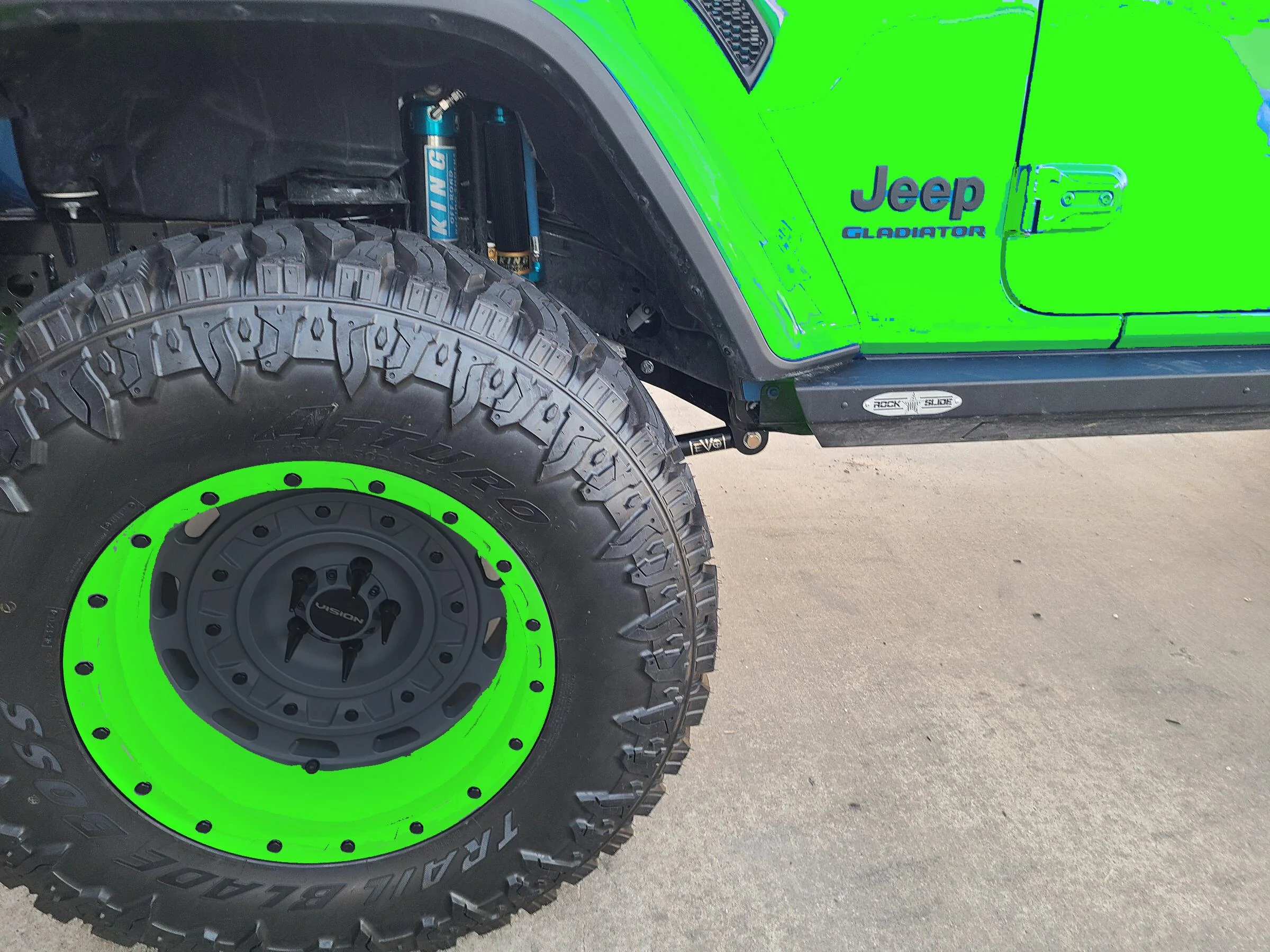 Jeep Gladiator My painted rim idea Vision Tact wheel