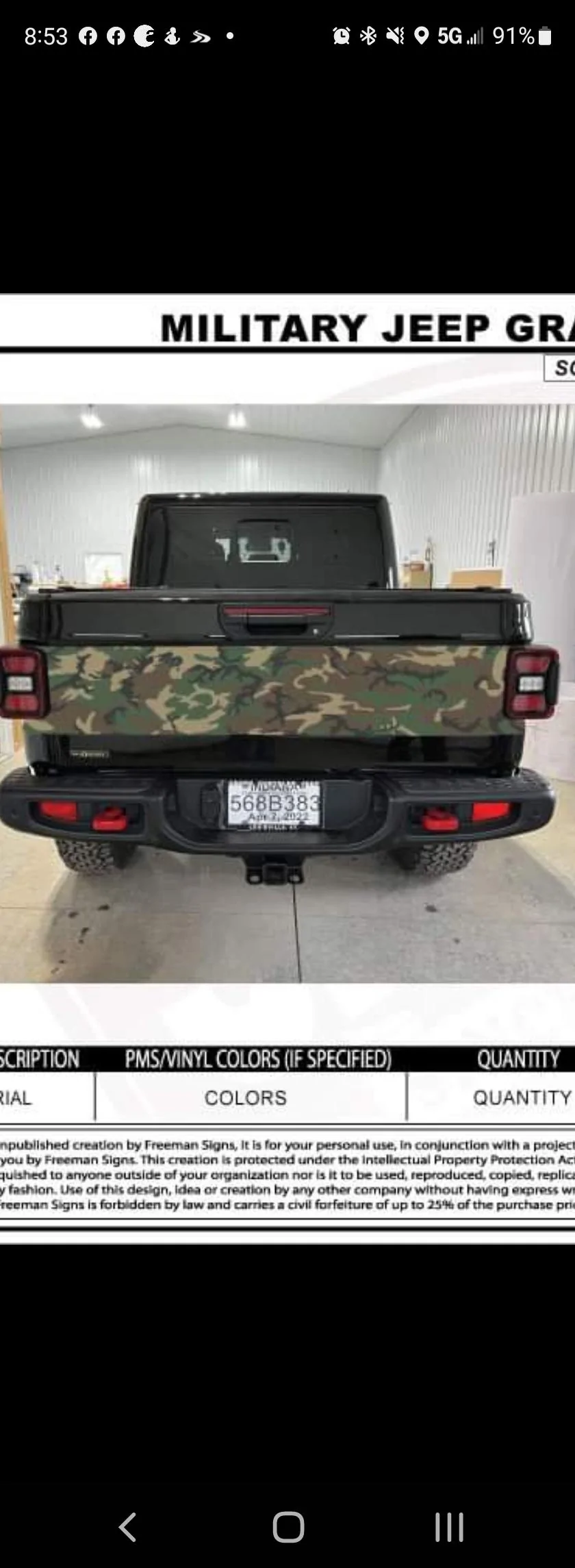 Jeep Gladiator Betsys Planned Graphics. Screenshot_20220317-205349_Messenger