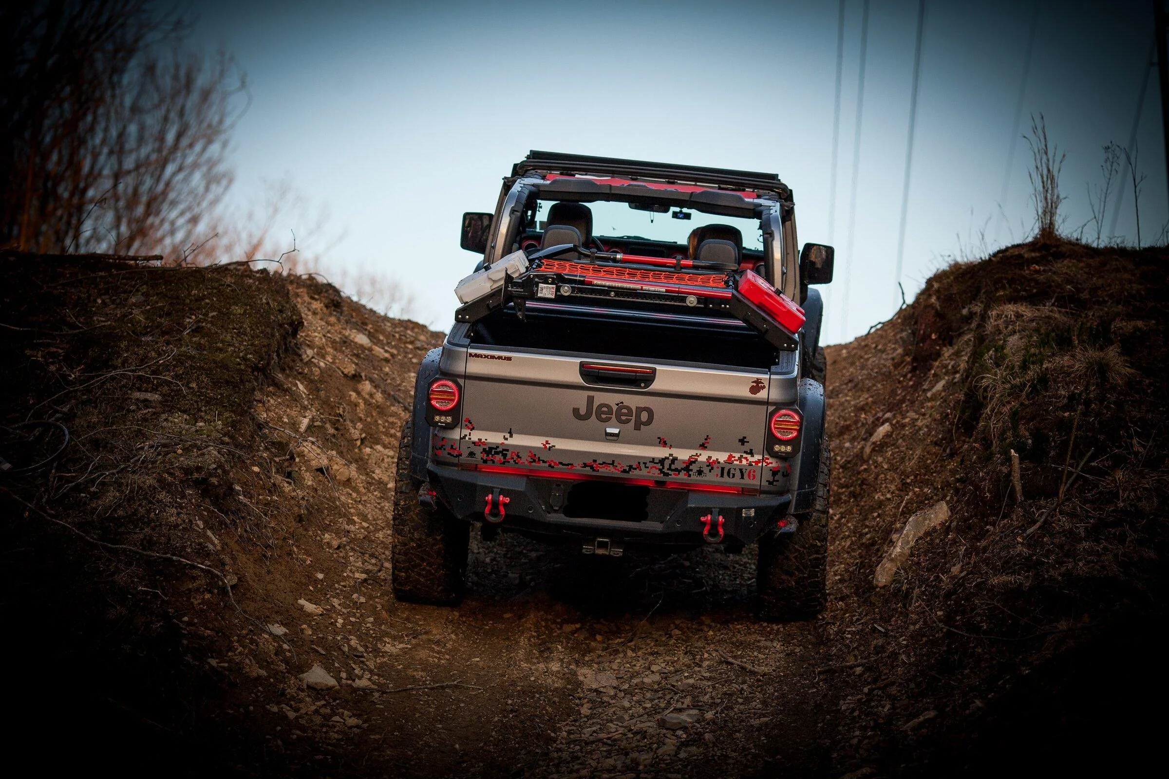 Jeep Gladiator A different approach to truck bed racks by KB Voodoo InkedGladiator Half Rack -8_LI