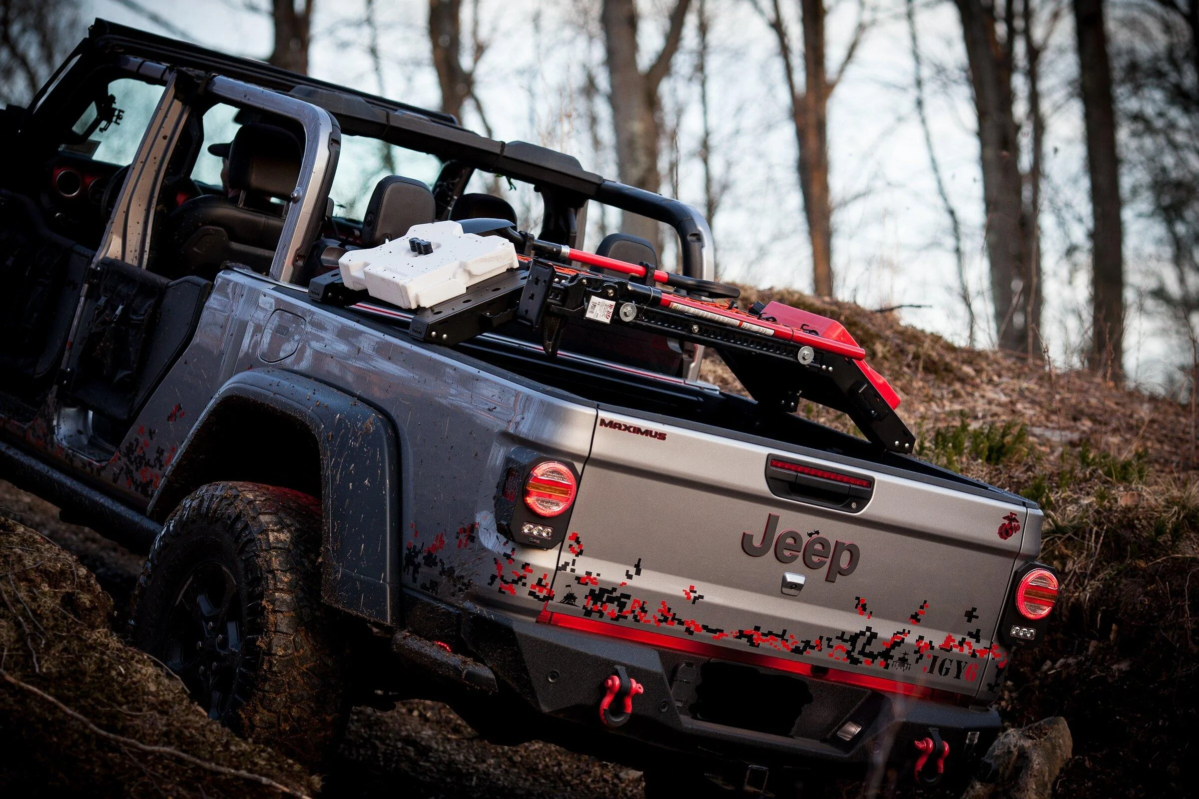 Jeep Gladiator A different approach to truck bed racks by KB Voodoo InkedGladiator Half Rack -7_LI