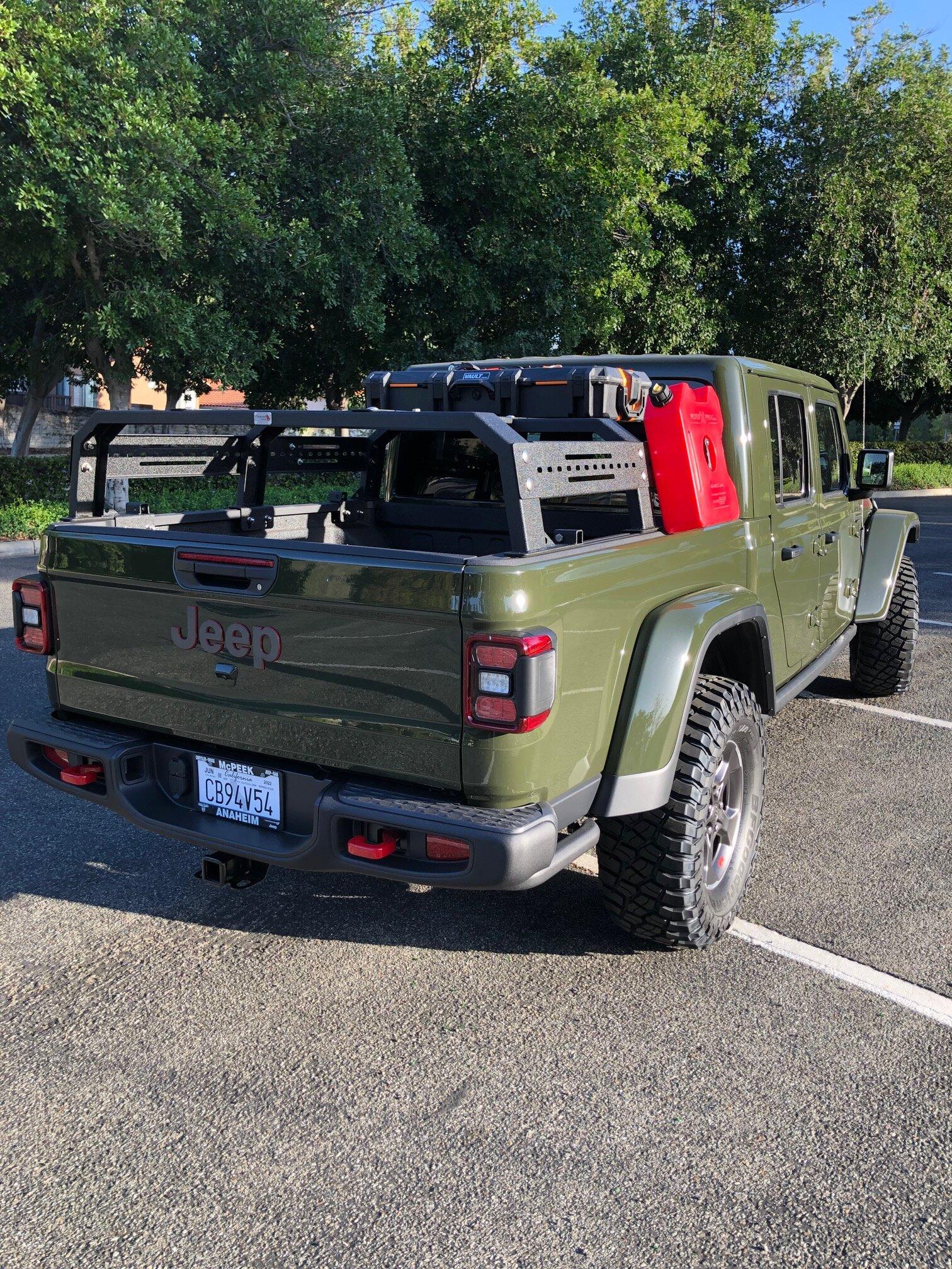 Jeep Gladiator Tonneau covers that fit under Fishbone or other bed racks 1647840030358