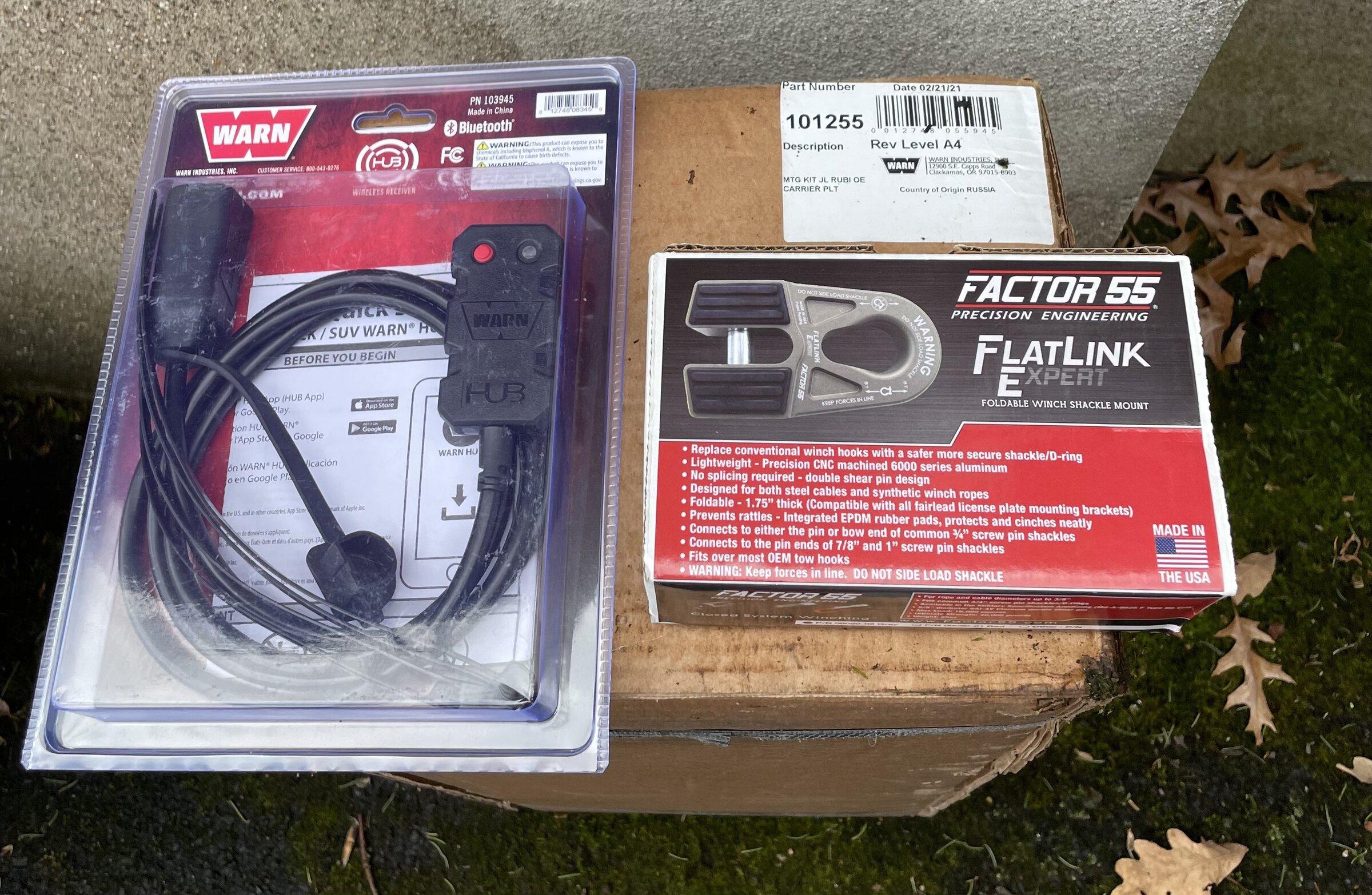Jeep Gladiator New In Box -  Warn Plate and Warn BT module IMG_0574