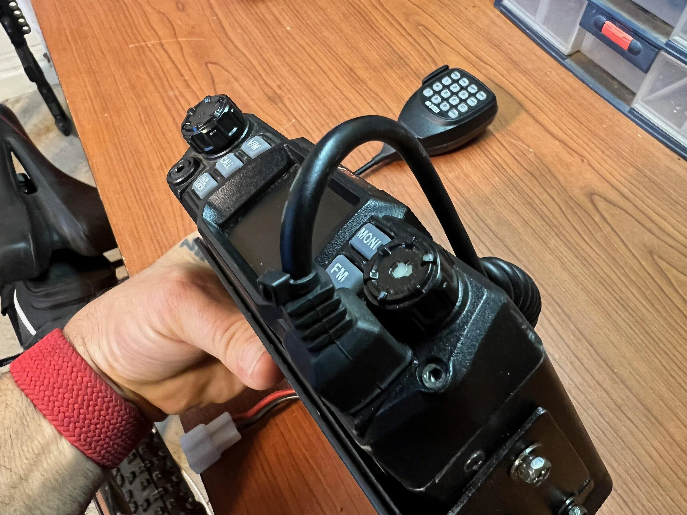 Jeep Gladiator VHF/UHF 50 watt radio with JT and JL specific mount vhf4
