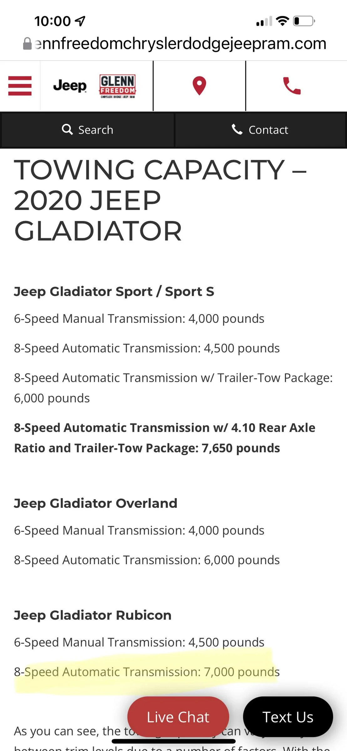 Jeep Gladiator So max towing or not. 2A6B8C5D-27FF-4094-A717-5D477DFAA7DF