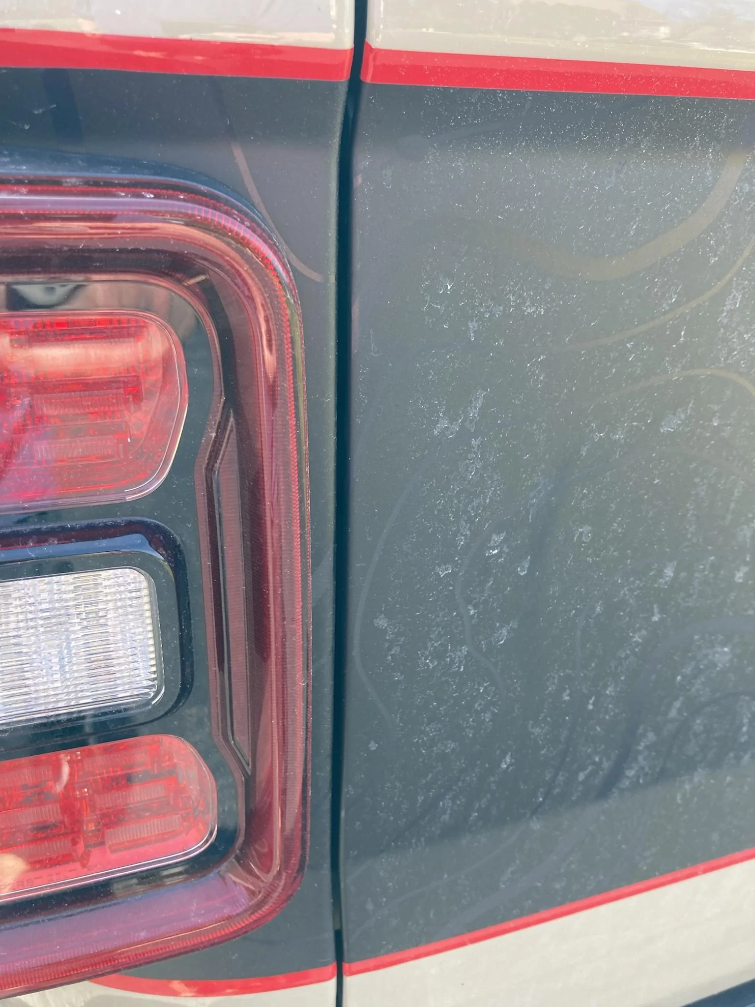 Jeep Gladiator Gobi JTR w/ Pixel Decals Matte Topo w/ Rubi Red Outline - Hood, Vents, Tailgate Wrap and soon... custom Heritage Jeep Logos I need to Get Cut c6boShm