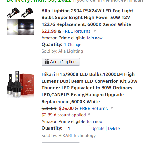 Jeep Gladiator LED Lightbulbs 1648236329482