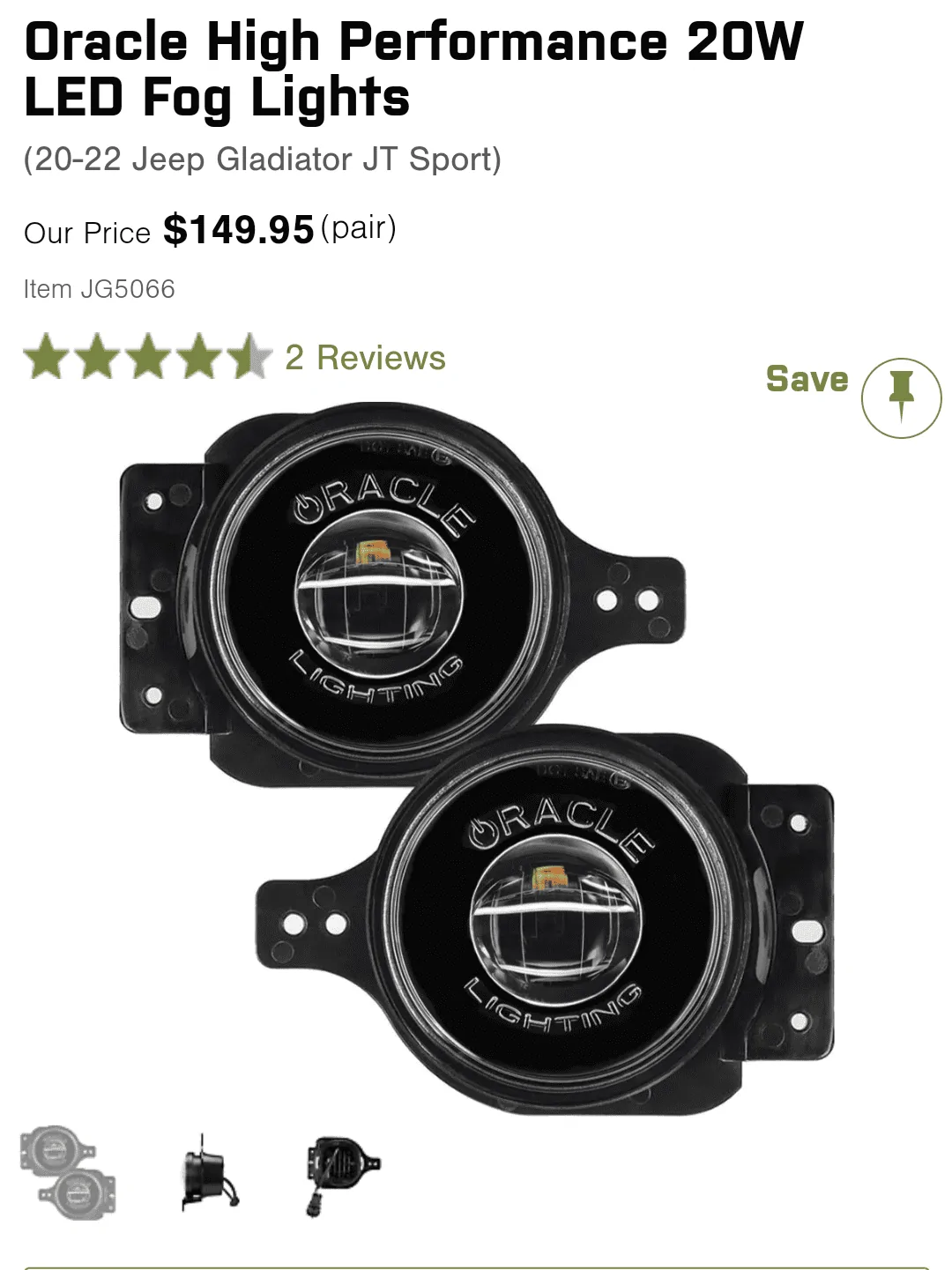 Jeep Gladiator Sport S Fog Light Question -- Rubicon Bumper Swap Screenshot_20220326-145817