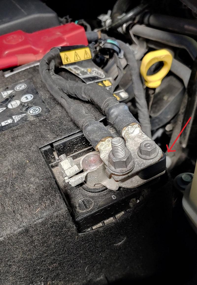 Jeep Gladiator Your battery voltage - truck off and at rest JT-neg-bat-post-ibs