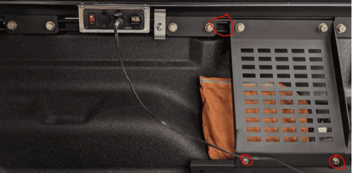 Jeep Gladiator Fridge in bed on slide 1648674590791