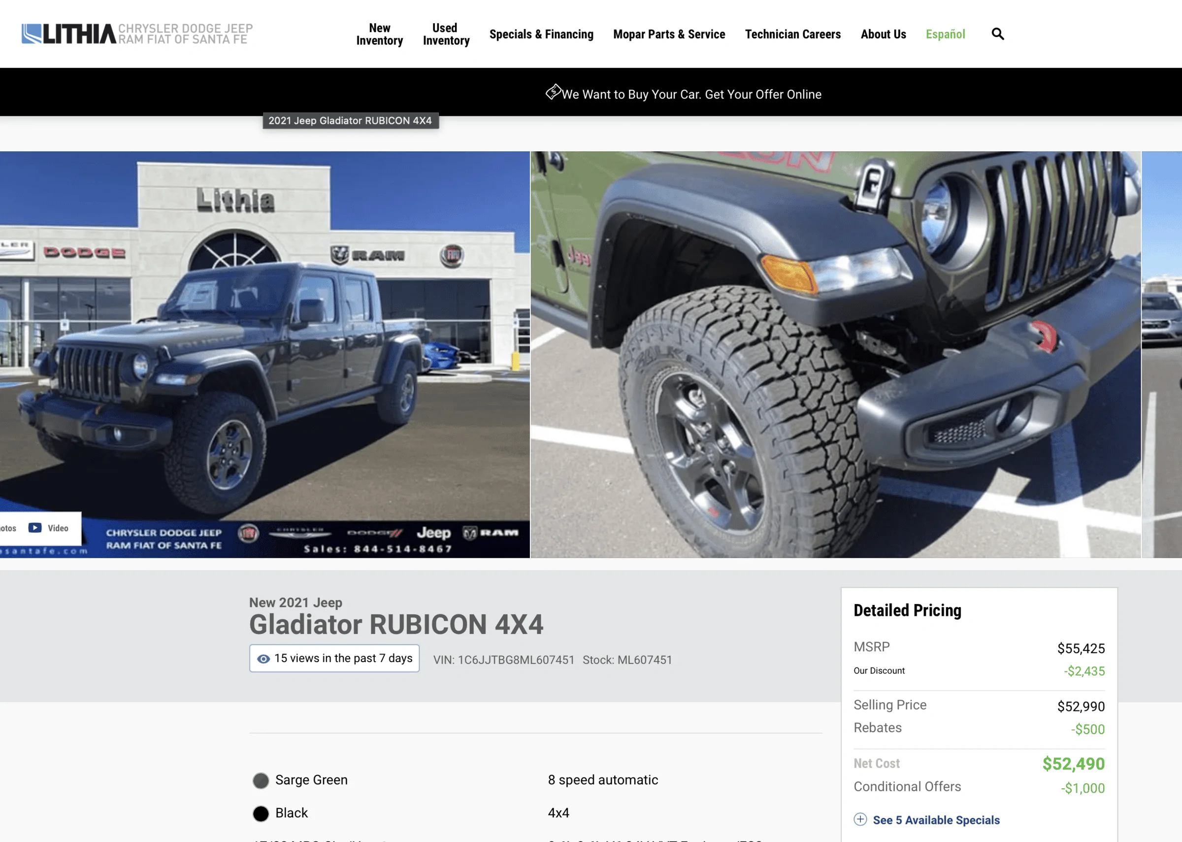 Jeep Gladiator Jeep Gladiator is #5 Most Price Marked Up Vehicle (Over MSRP) Screen Shot 2022-03-30 at 4.57.40 PM