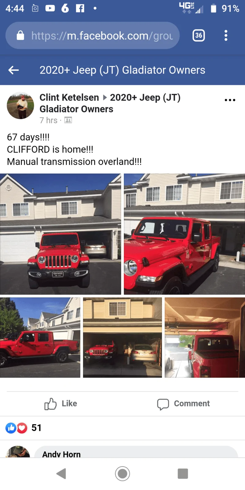 Jeep Gladiator Manual Transmission Club Screenshot_20190714-044435