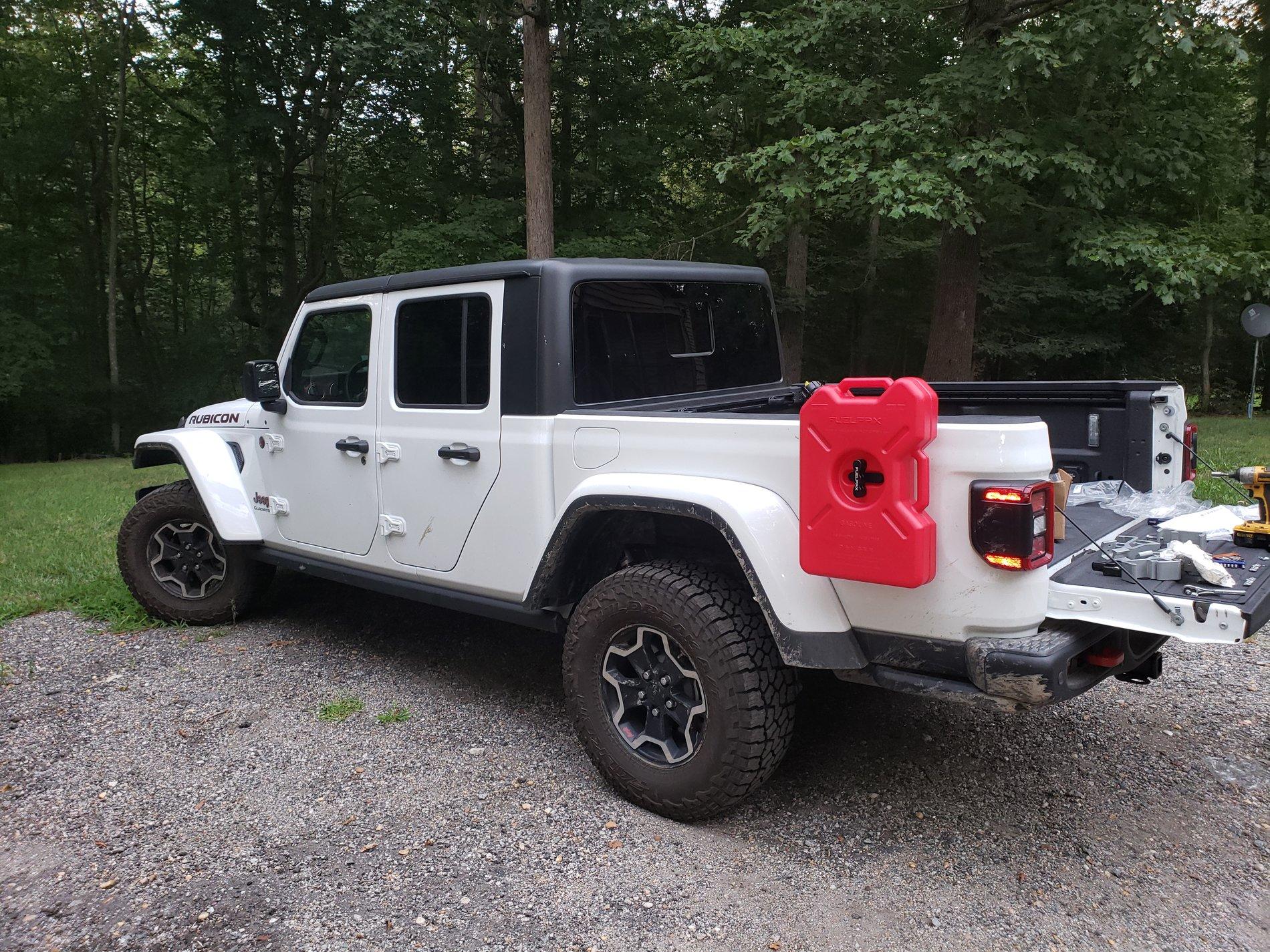 Jeep Gladiator DIY rotopax bedside mount 20190717_200007