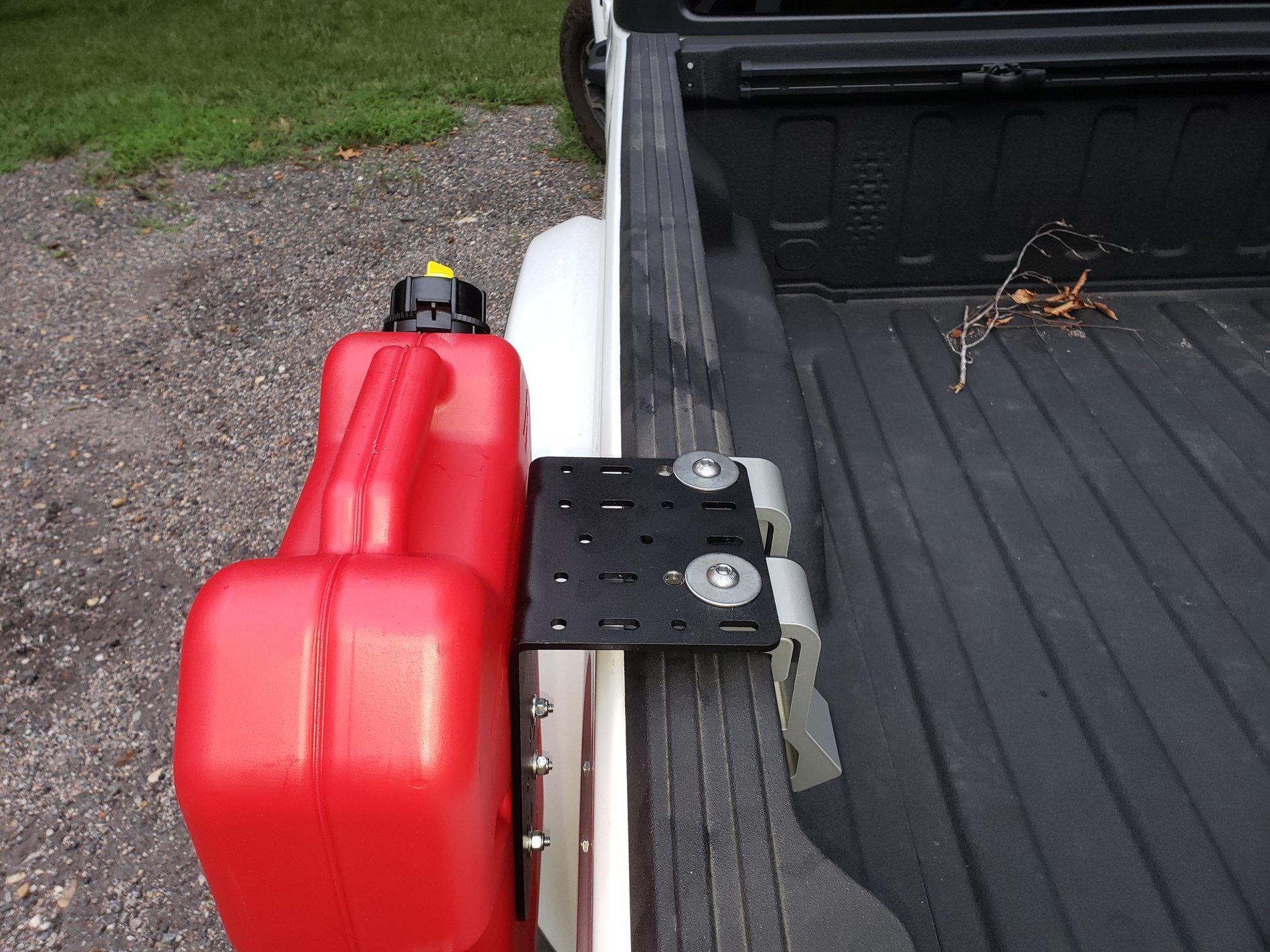 Jeep Gladiator DIY rotopax bedside mount 20190717_200025