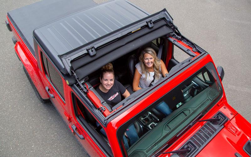 Jeep Gladiator Bestop Sunrider Top DIY Install gladiator-jt-sunrider-open-top-view-jtgladiatorforums