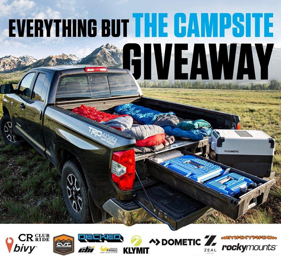 Jeep Gladiator DECKED | Everything But The Campsite GIVEAWAY | Over $11,900 In Prizes! 10 Winners 67403207_1357301711100226_30594264303927_52b2800b4fdb74d65b761a5c2223b33b0b44a7c2-
