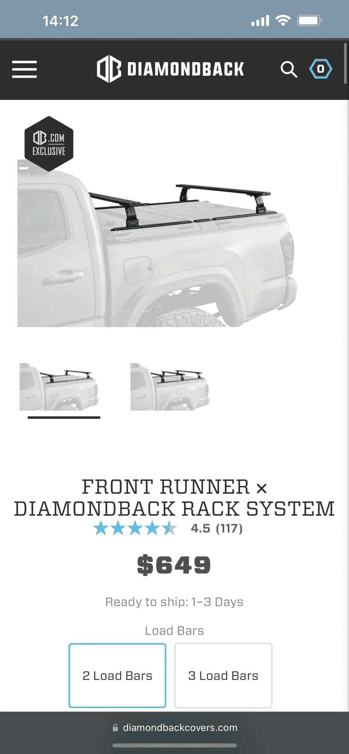 Jeep Gladiator Diamondback hd with front runner rails and led light 6BFB5ECD-6001-4CFF-B6EB-09973FCEABC9