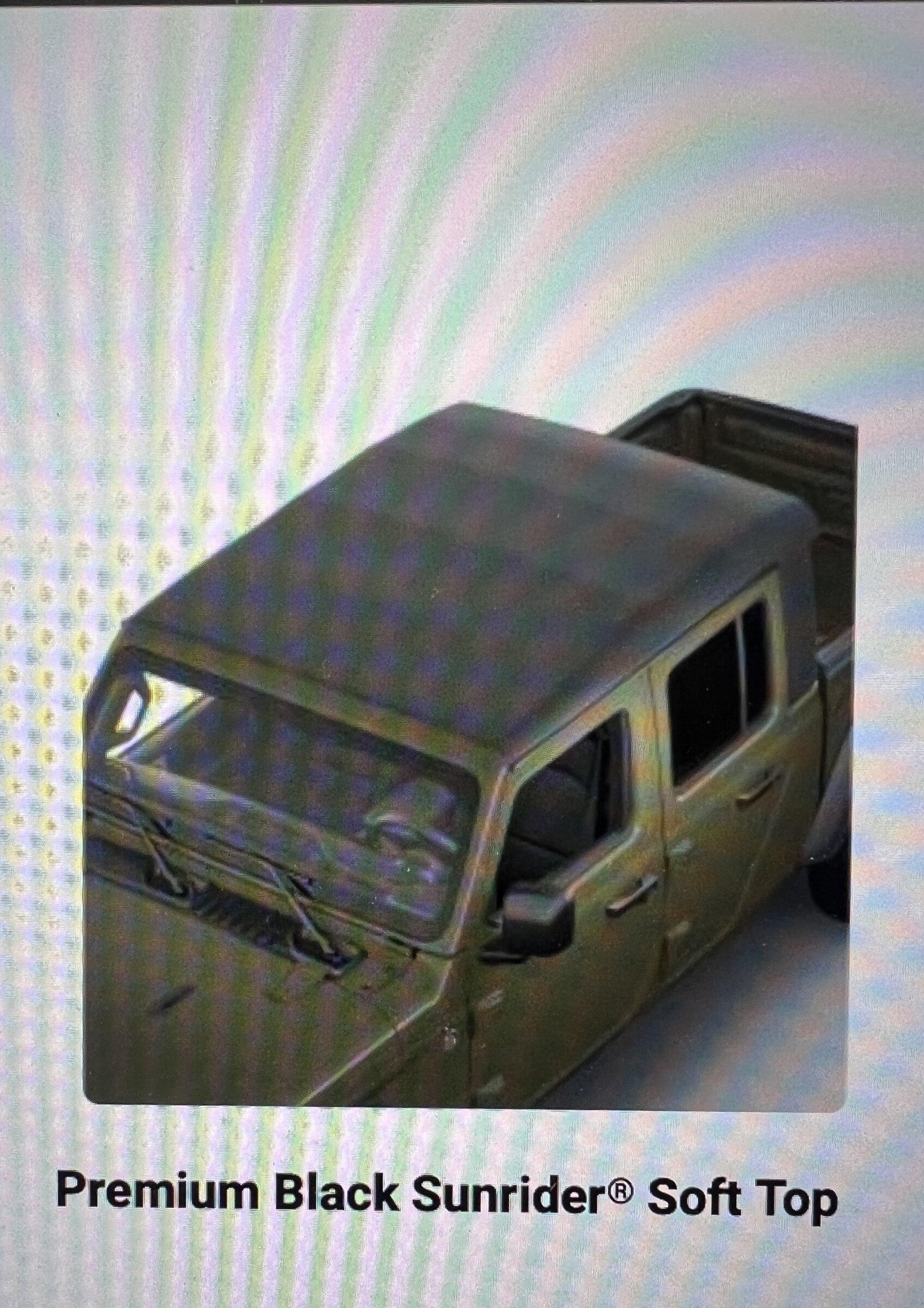 Jeep Gladiator MOPAR Sunrider soft top 0503FE4A-7C34-4380-8813-3D0D63D0866D