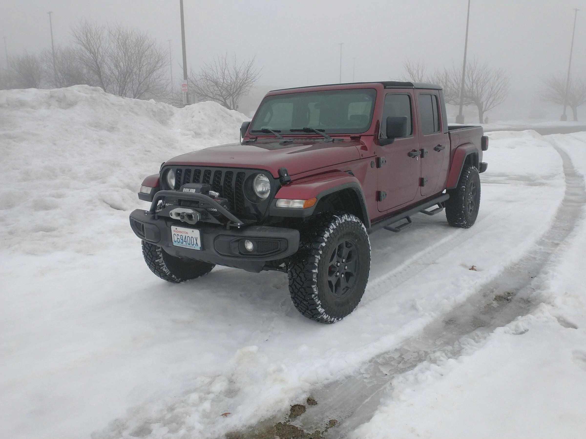 Jeep Gladiator Bolt on RockHard winch plate / grille guard for factory Gladiator or Wrangler bumper IMG_20220113_111542396