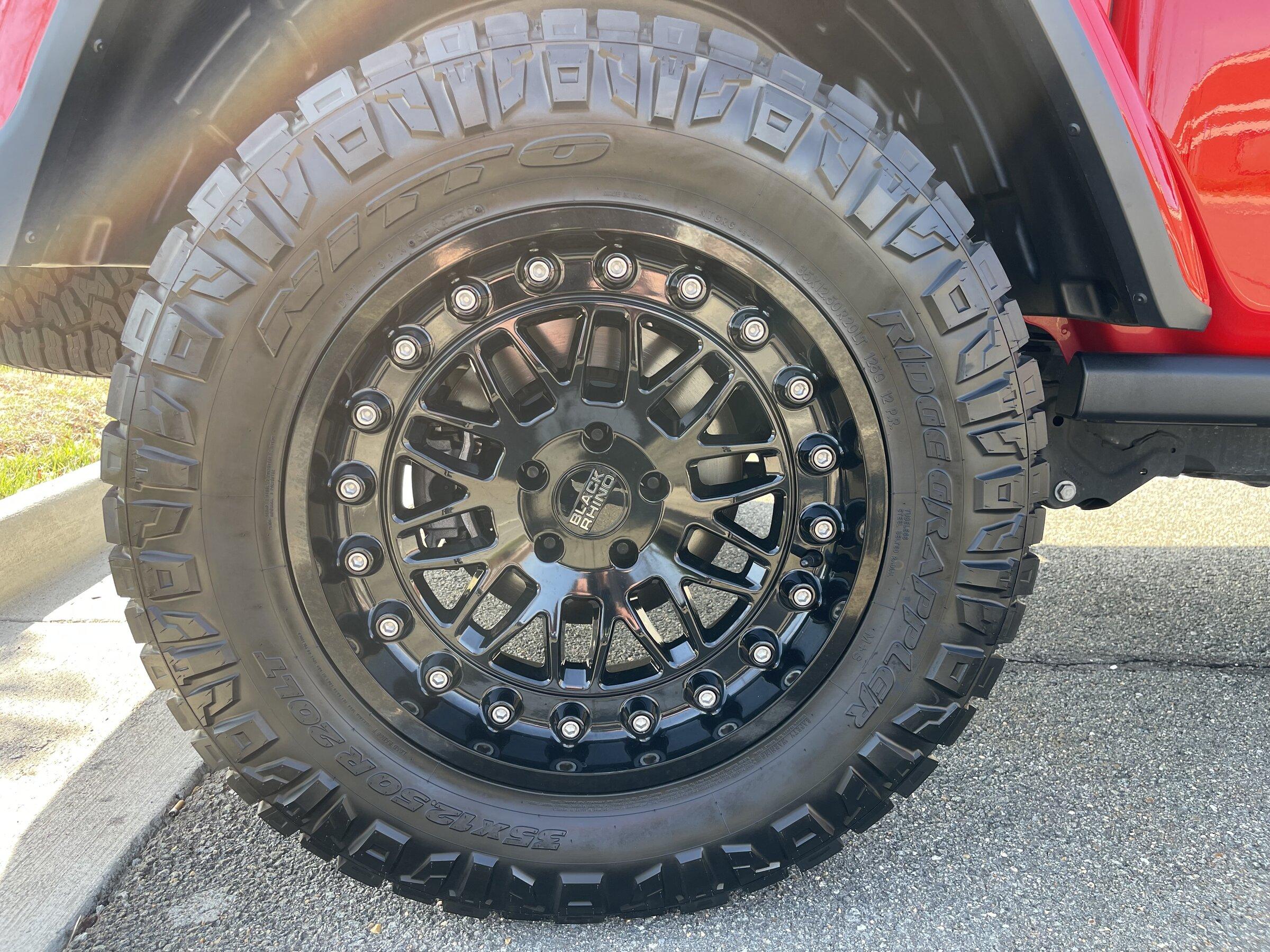 Jeep Gladiator (4) Black Rhino Fury 20x11.5 with Nitto 35x12.5 Ridge Grapplers - $2500 IMG_3565