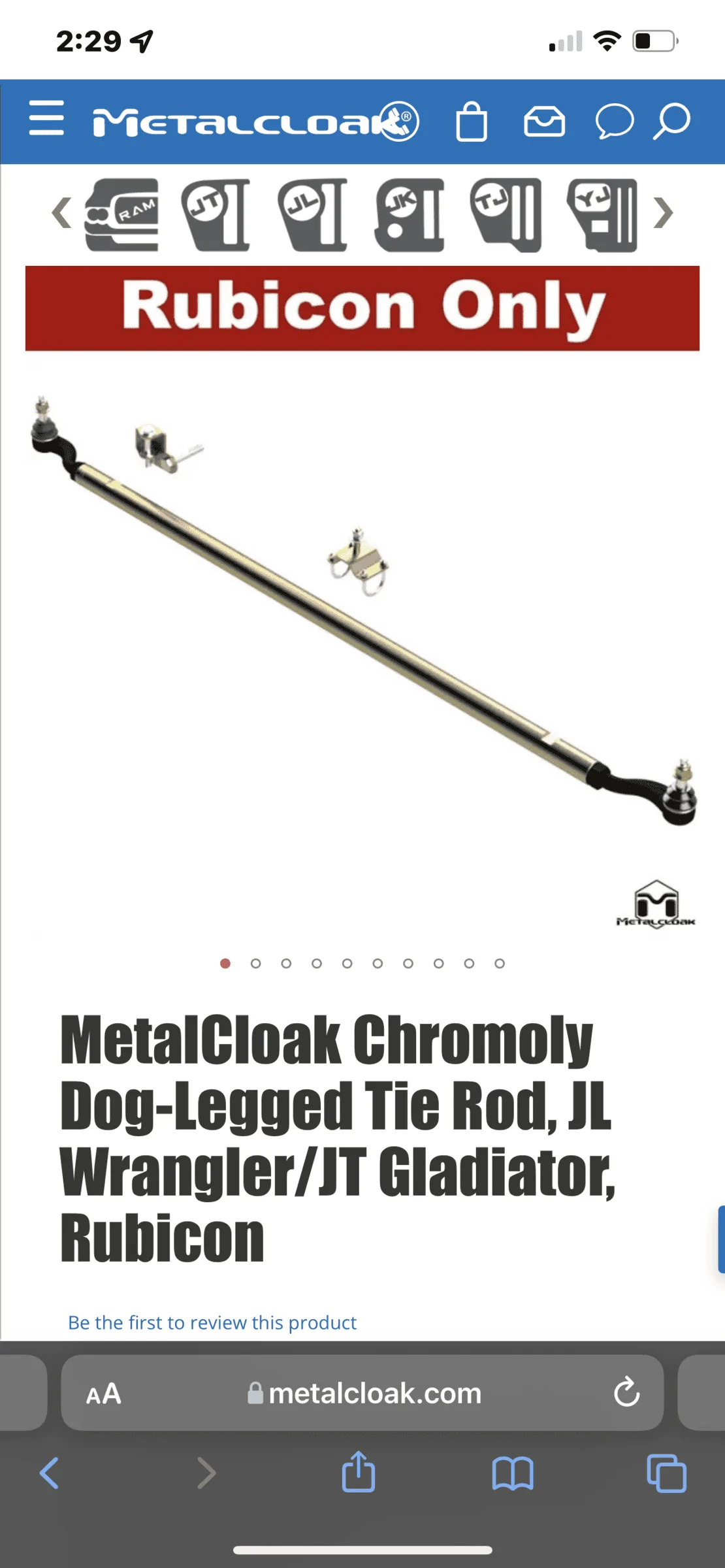 Jeep Gladiator Metalcloak Tie Rod for Mojave 32C41B0E-B7B4-4F8F-A8E0-77D8DCABAB22