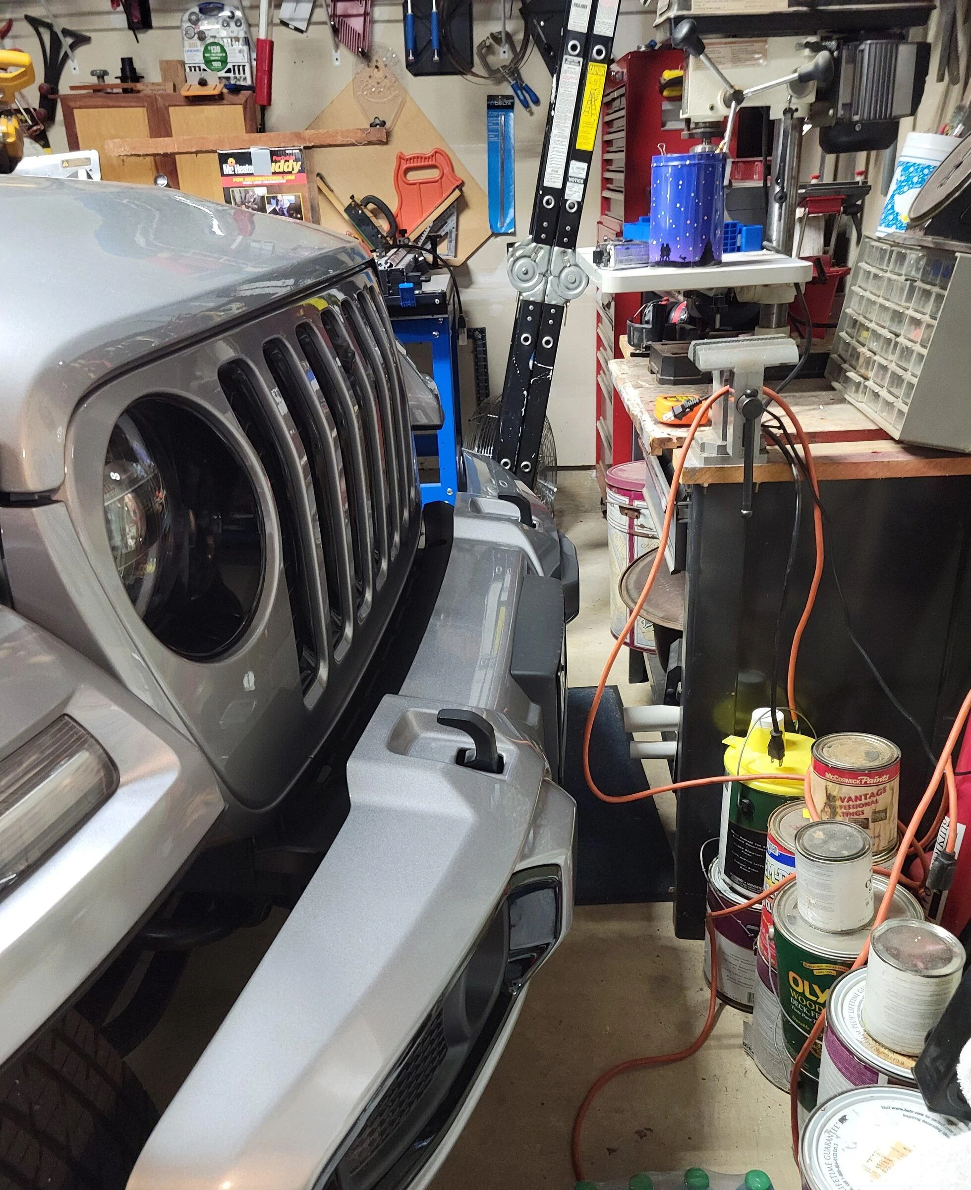 Jeep Gladiator Photo challenge.. Show me your Gladiator in your garage. Garage Fit 2 Resized